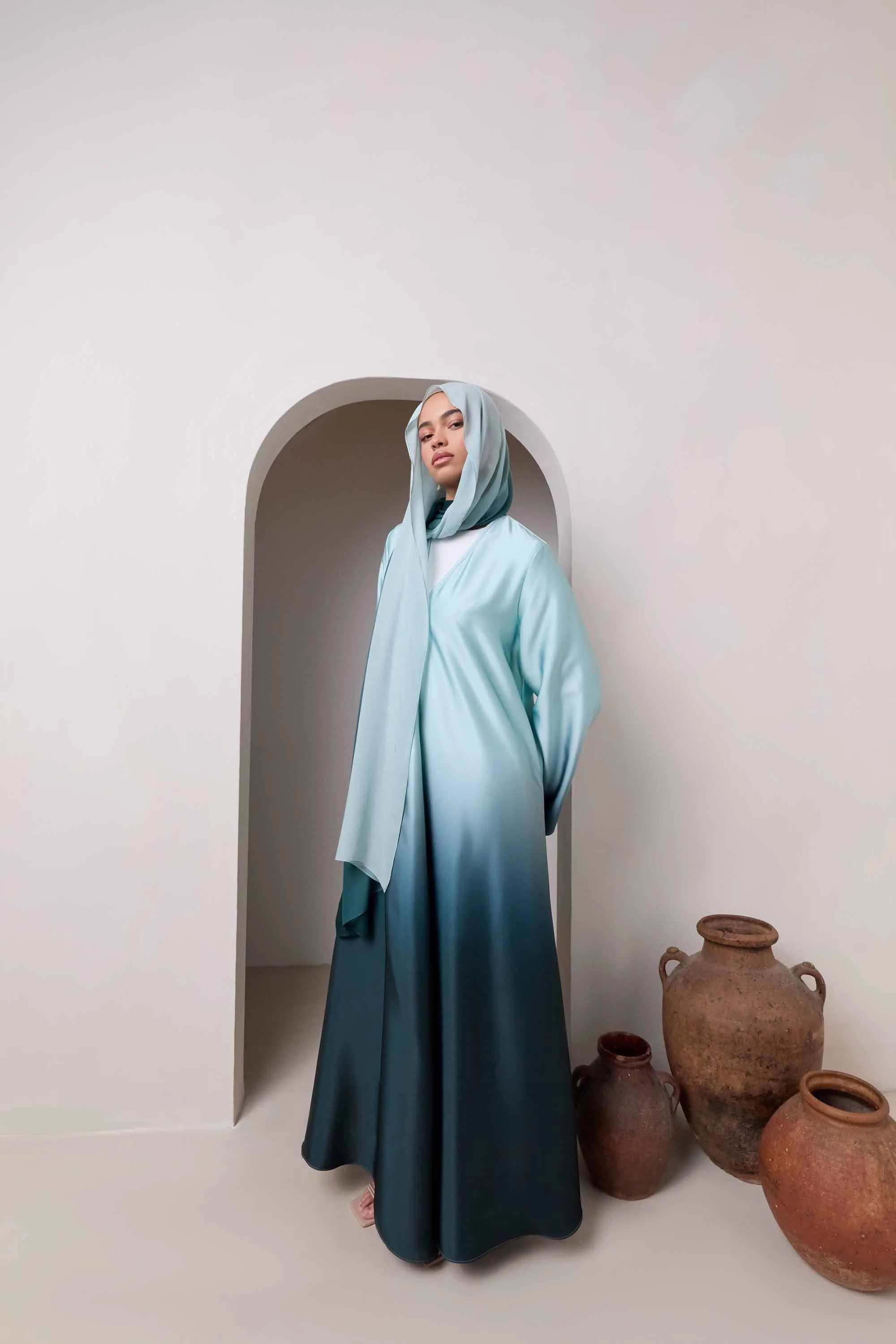 Ombre Modal Hijab - Night Pine