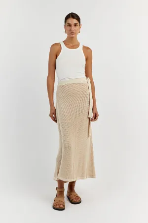 OPHELIA NATURAL CROCHET WRAP SKIRT