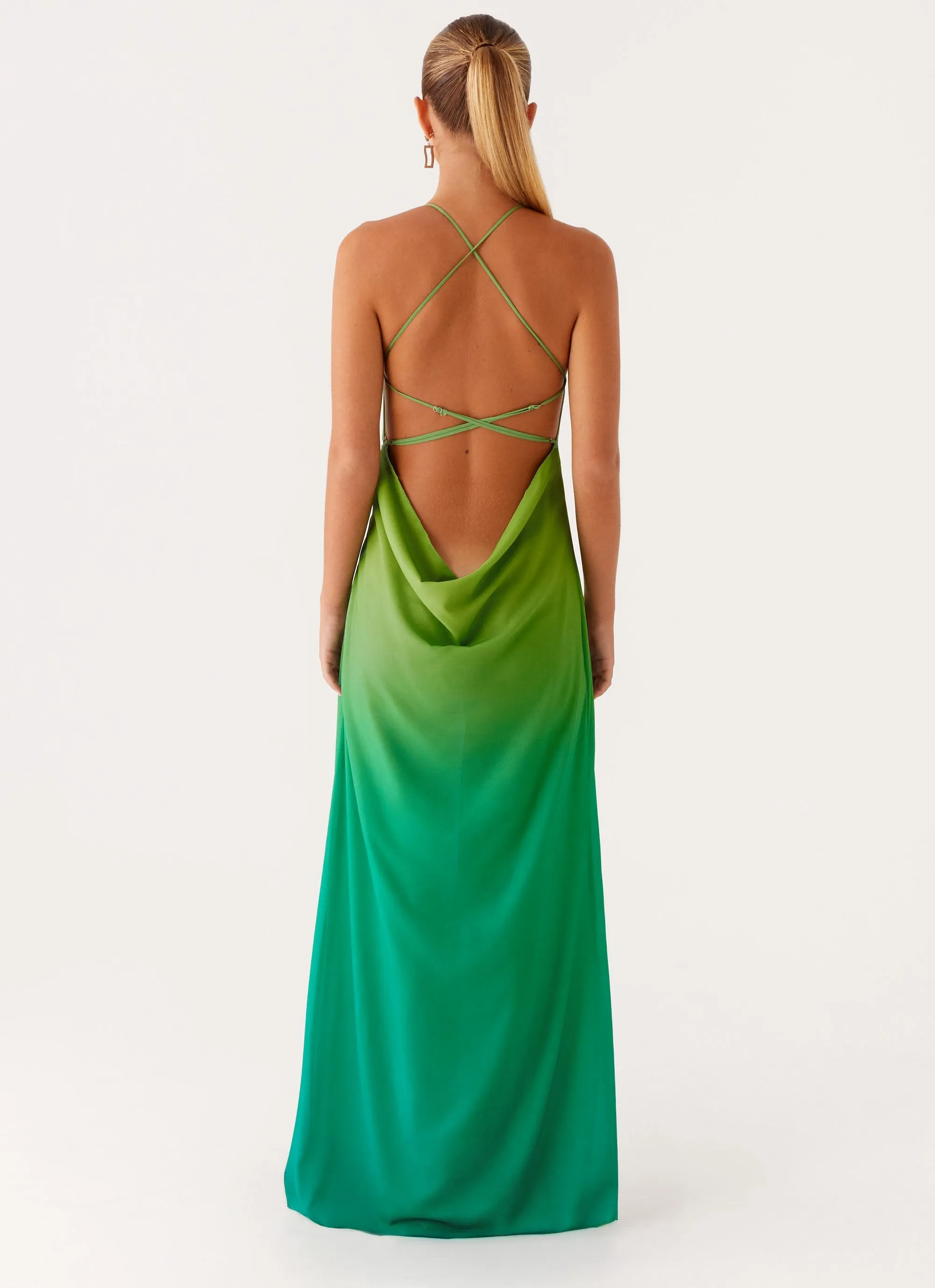 Opposites Attract Maxi Dress - Green Ombre