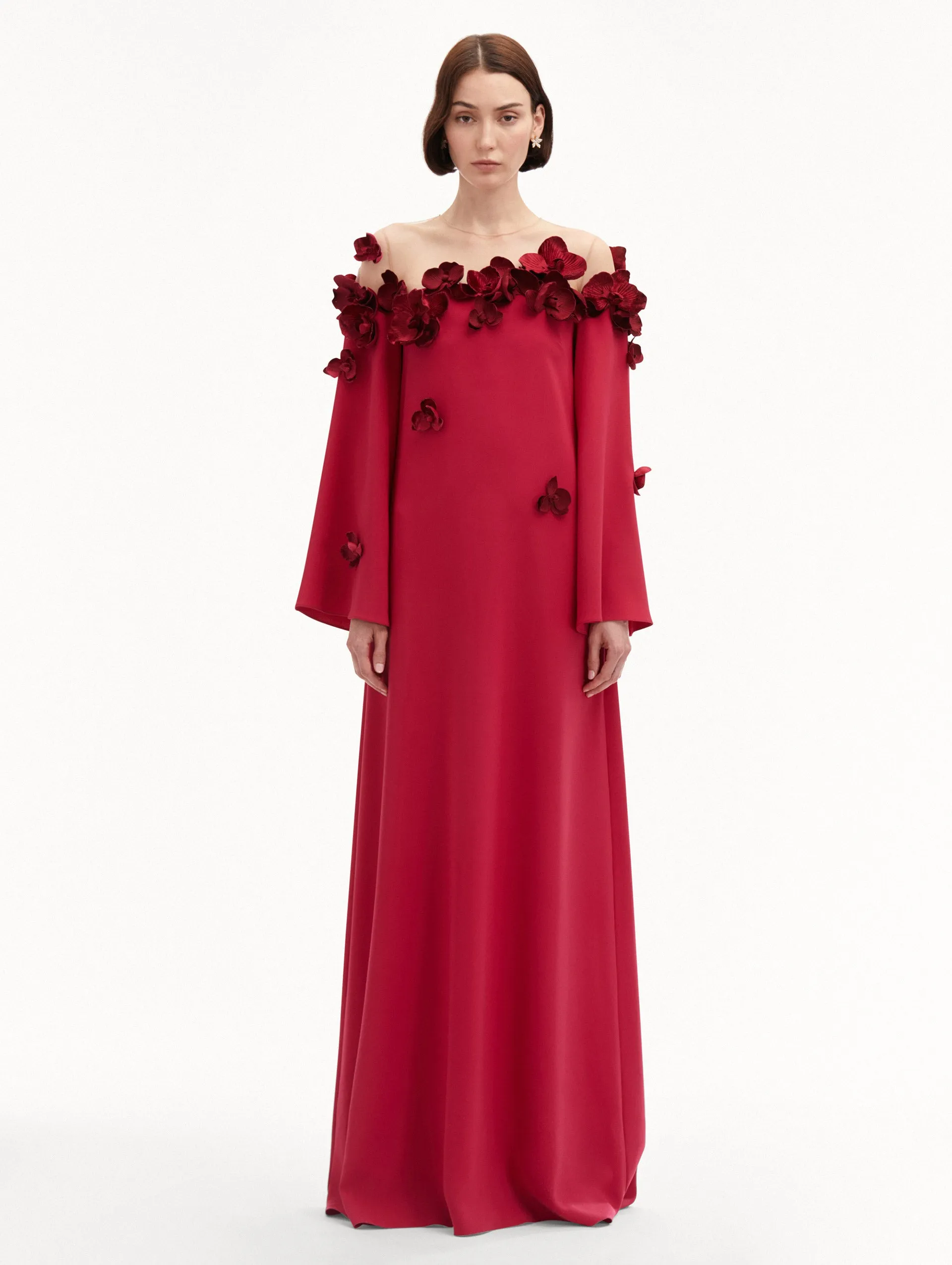 Orchid Illusion Neckline Caftan