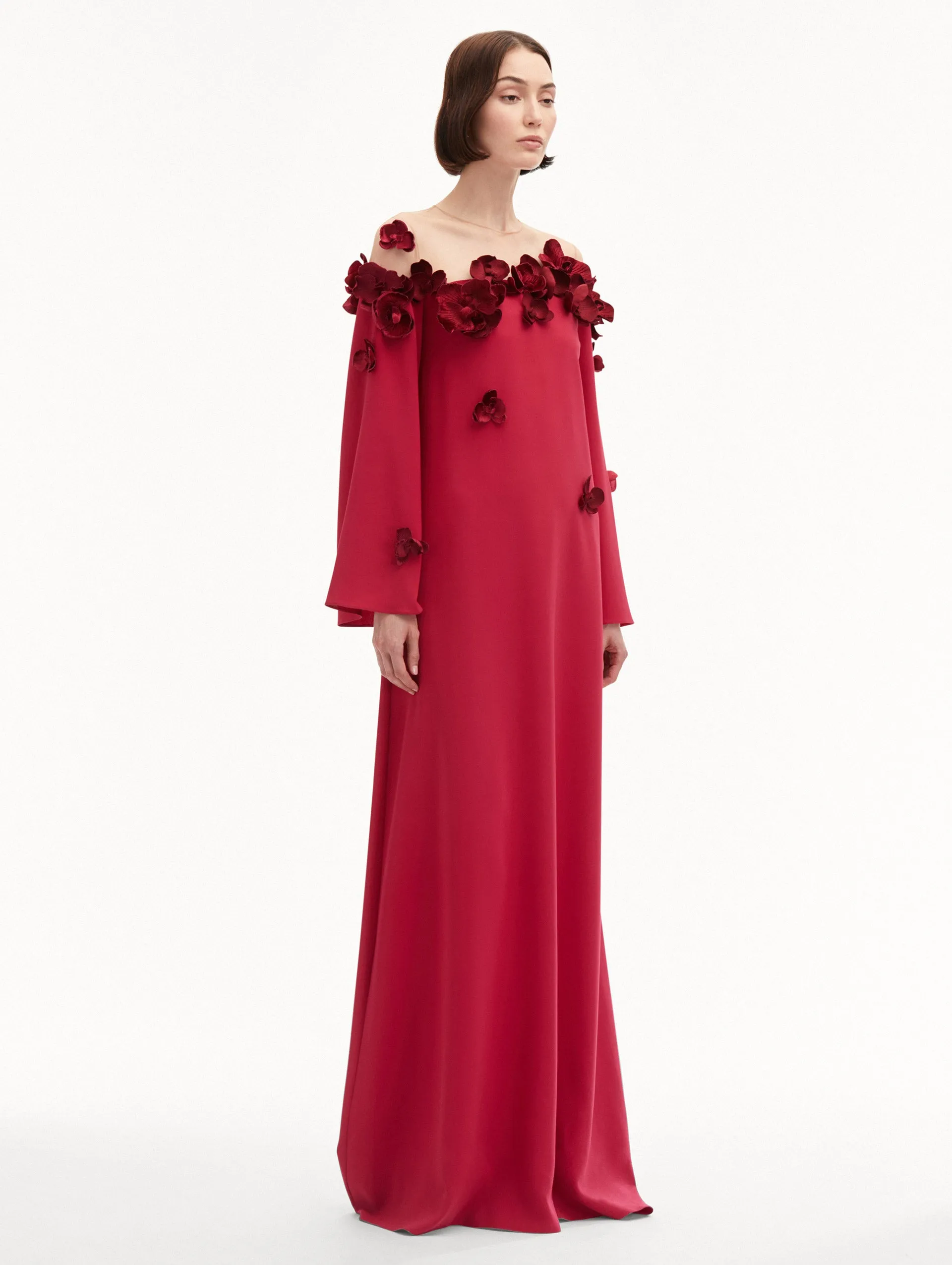 Orchid Illusion Neckline Caftan
