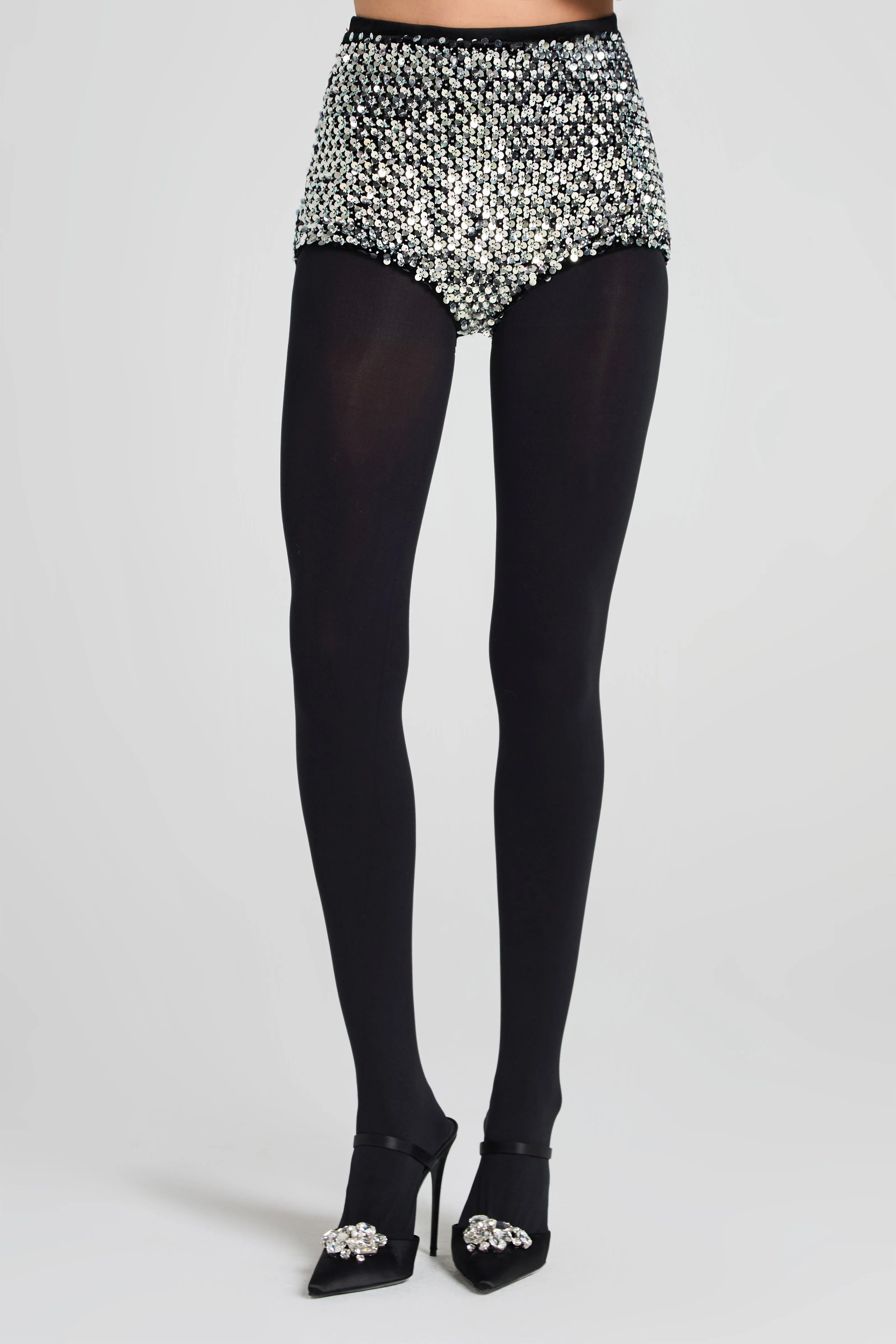 Paige Silver Hotpants