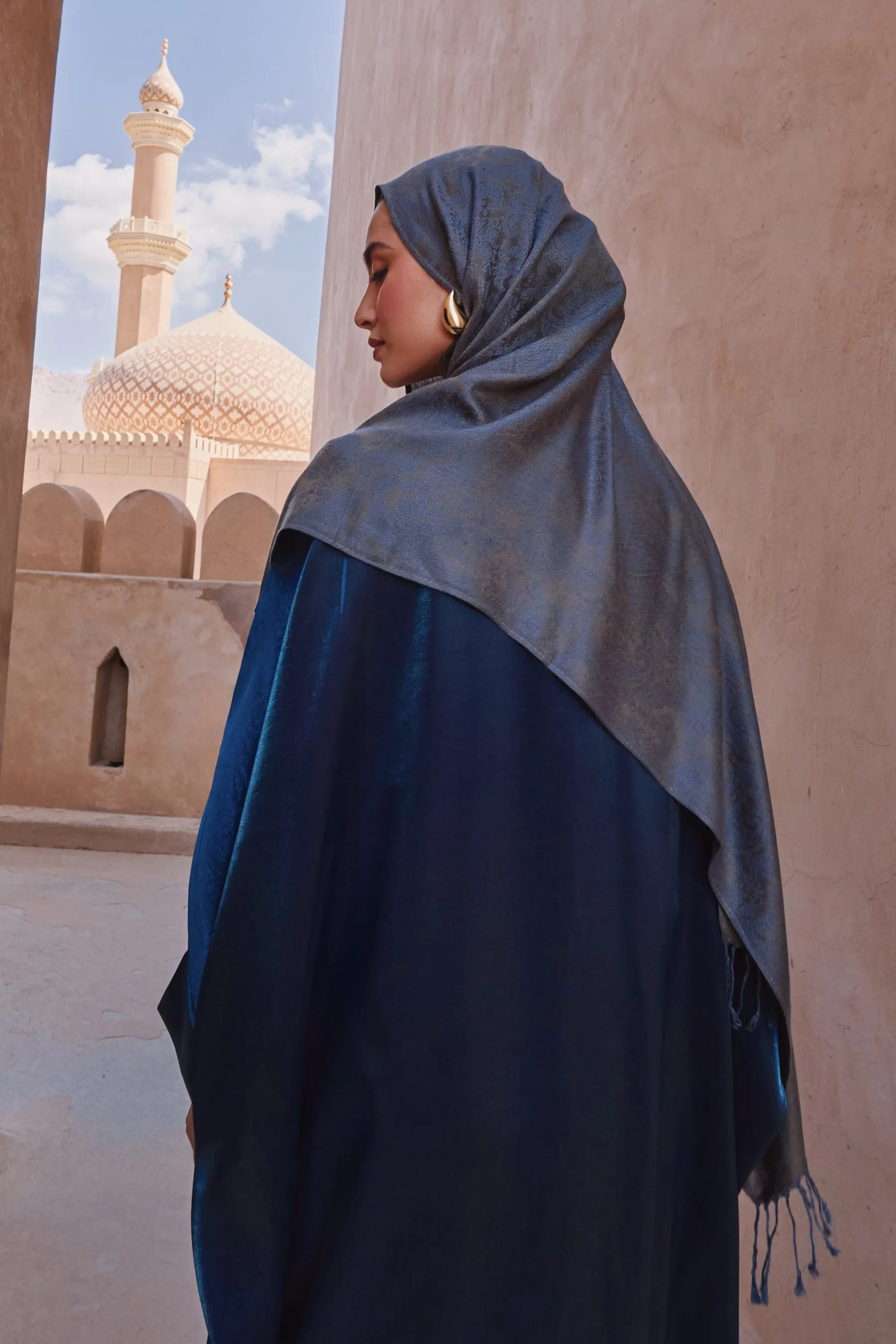 Pashmina Hijab Scarf - Sage Blue