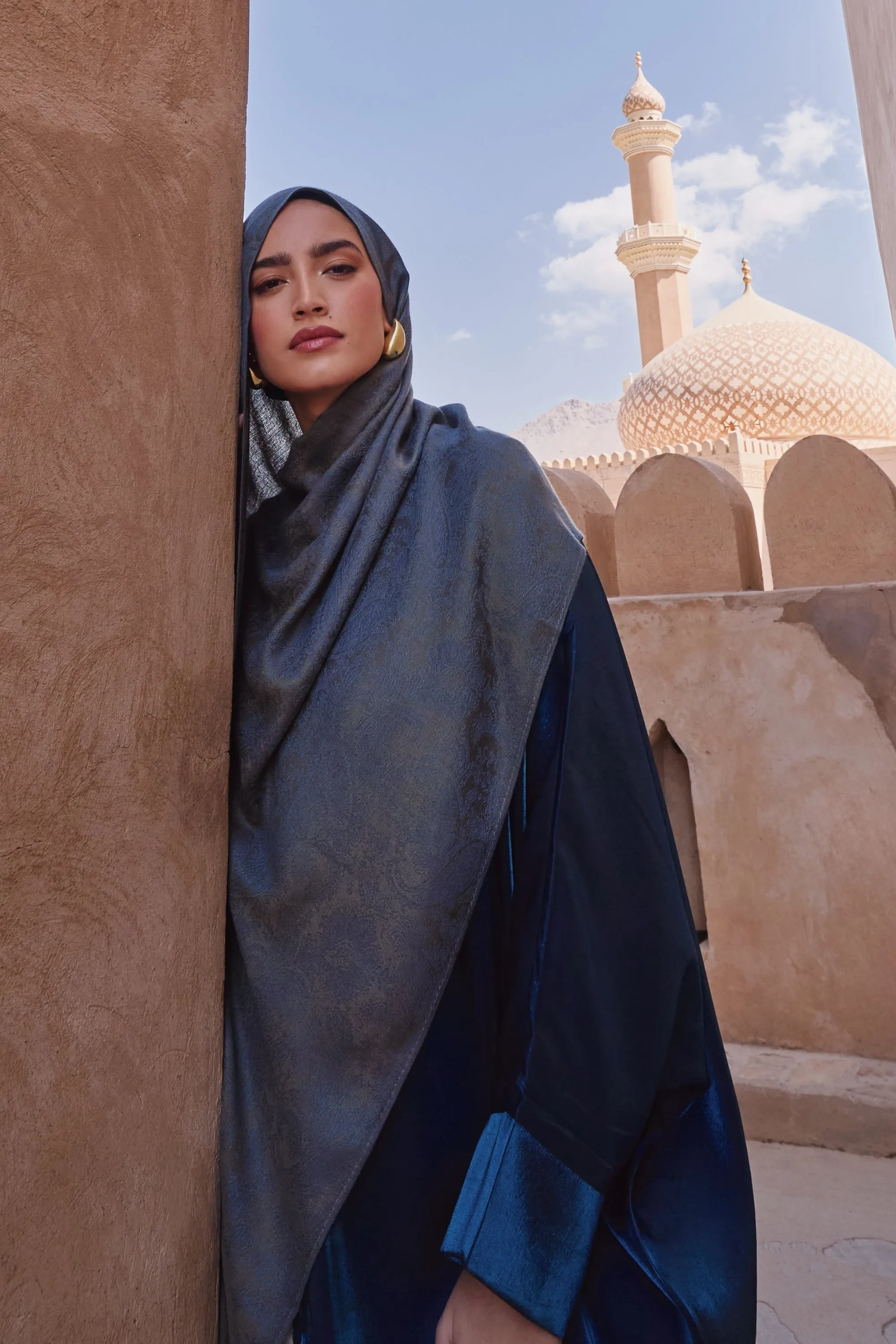 Pashmina Hijab Scarf - Sage Blue