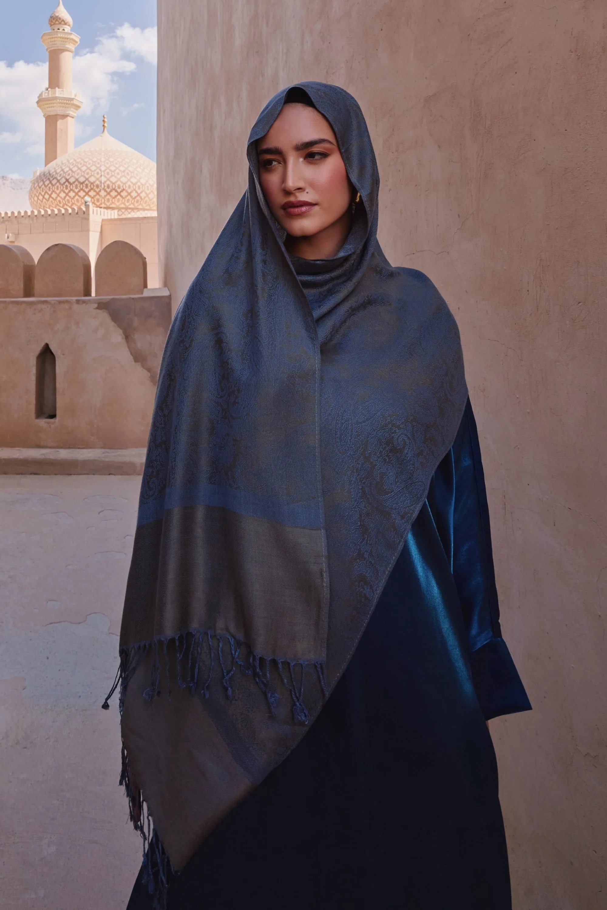 Pashmina Hijab Scarf - Sage Blue