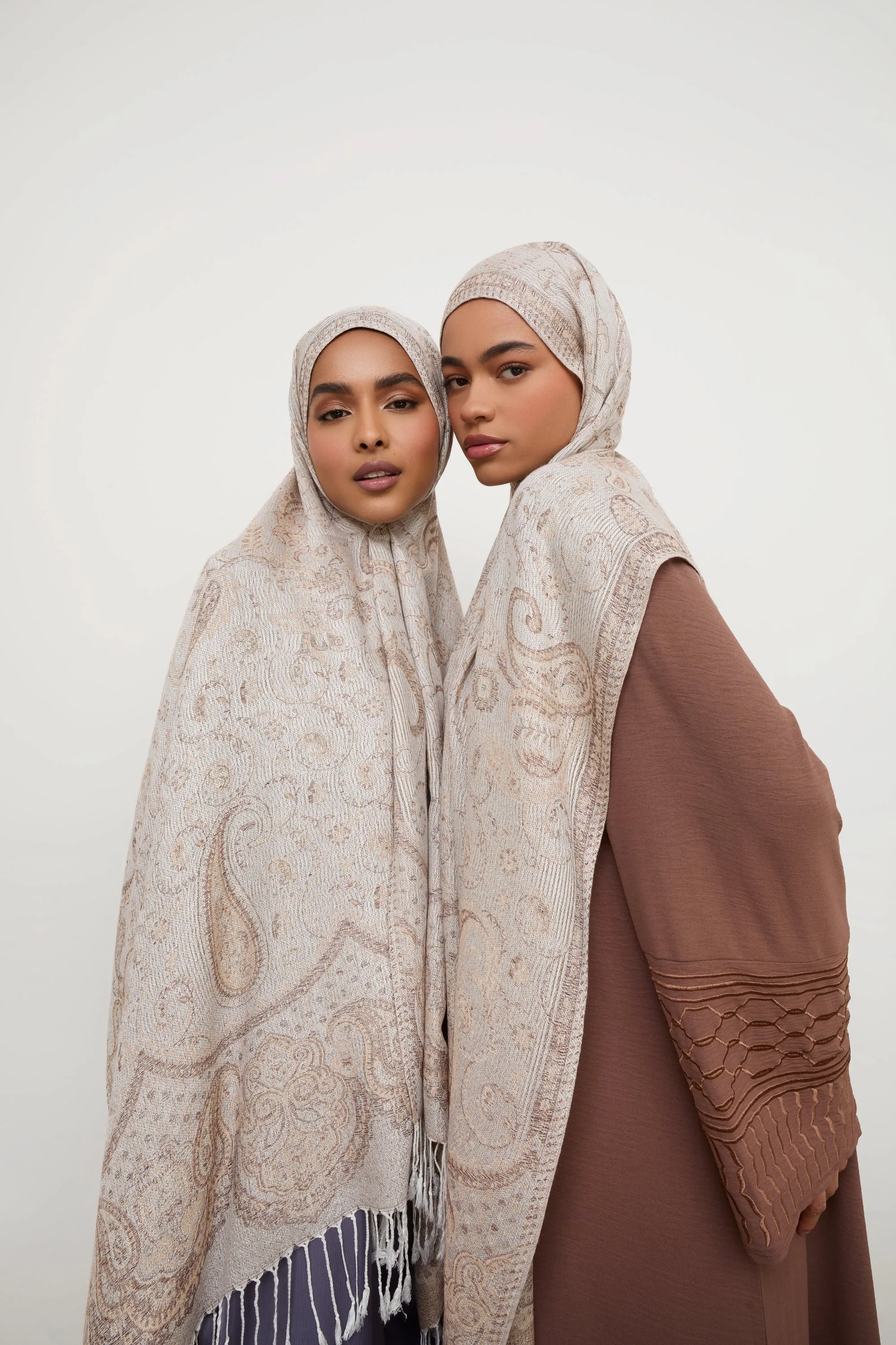 Pashmina Hijab Scarf - Stone
