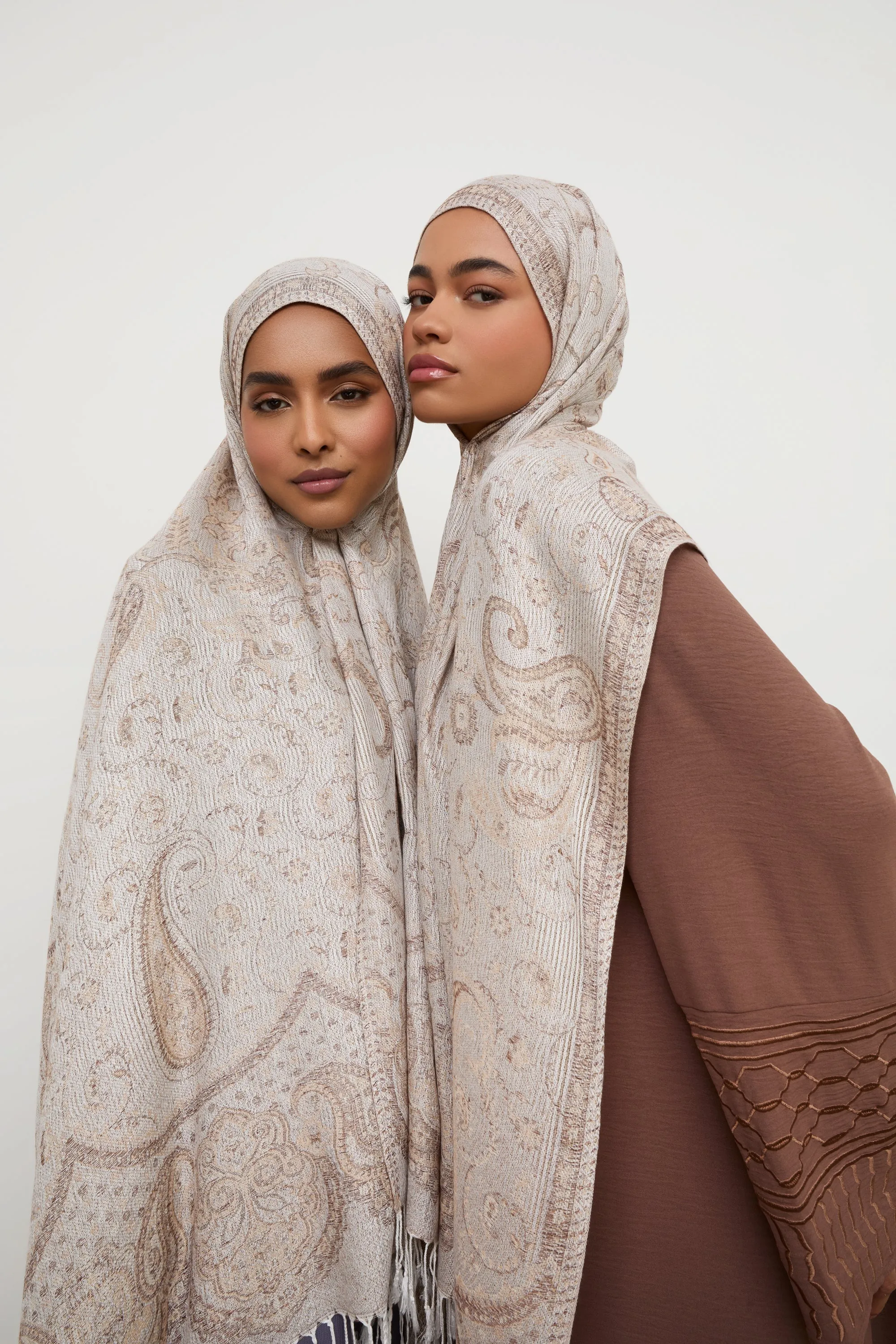 Pashmina Hijab Scarf - Stone