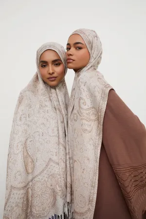 Pashmina Hijab Scarf - Stone