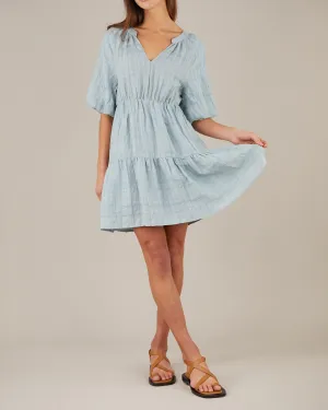 Pila Linen Mini Dress - Duckegg
