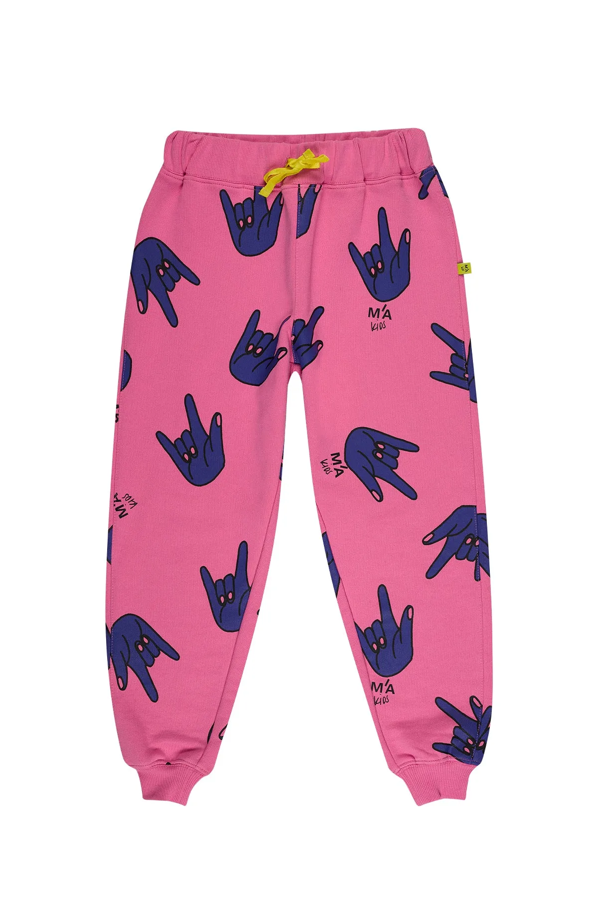 PINK HANDS PRINT SWEATPANTS