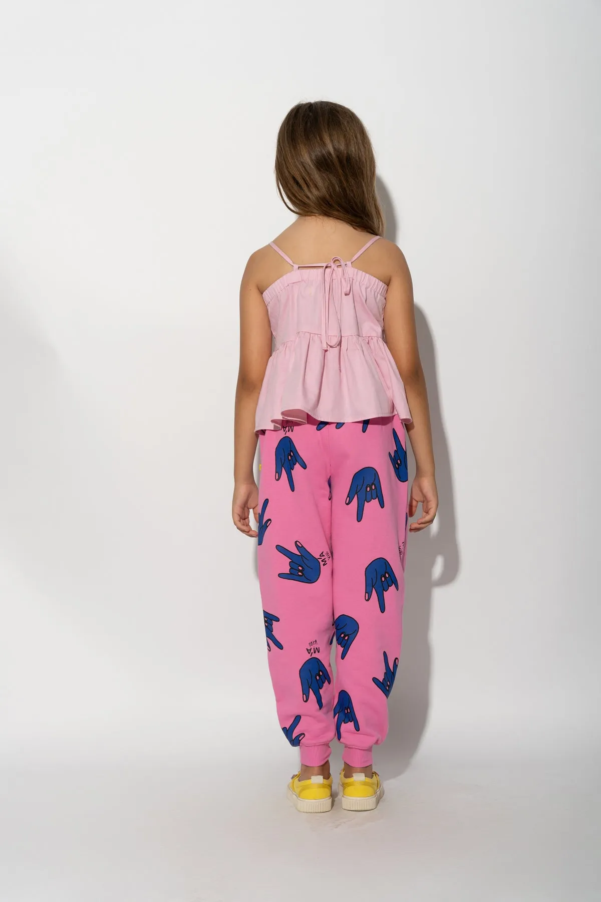 PINK HANDS PRINT SWEATPANTS