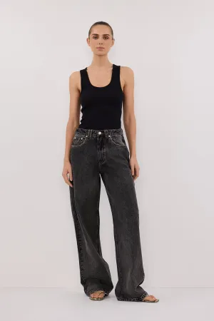REAGAN 2.0 WASHED BLACK TALL SLOUCHY JEAN