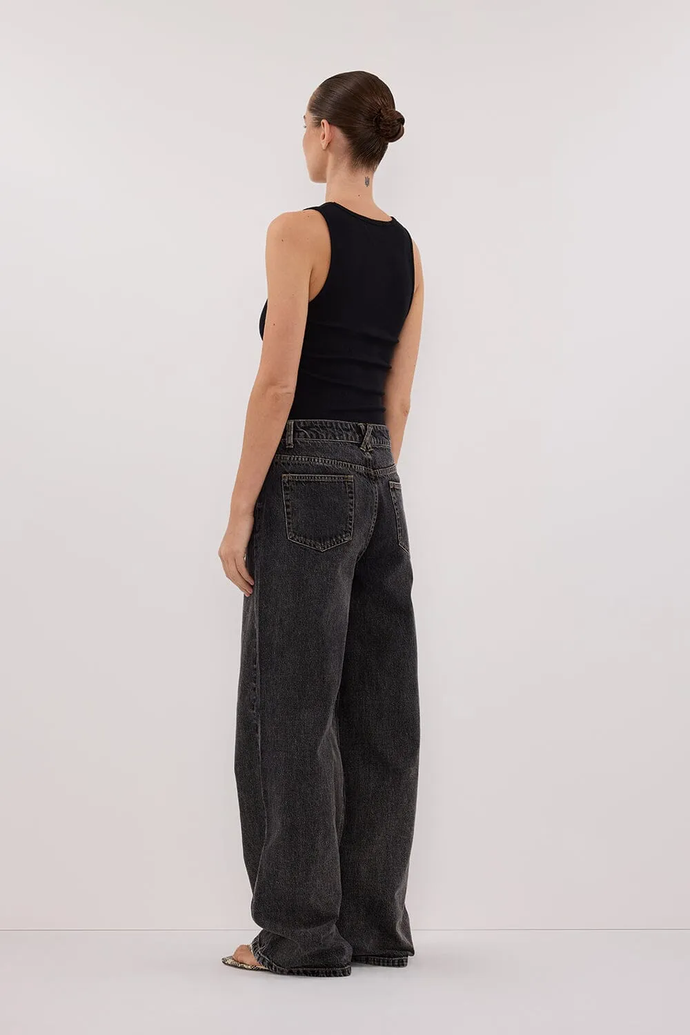 REAGAN 2.0 WASHED BLACK TALL SLOUCHY JEAN