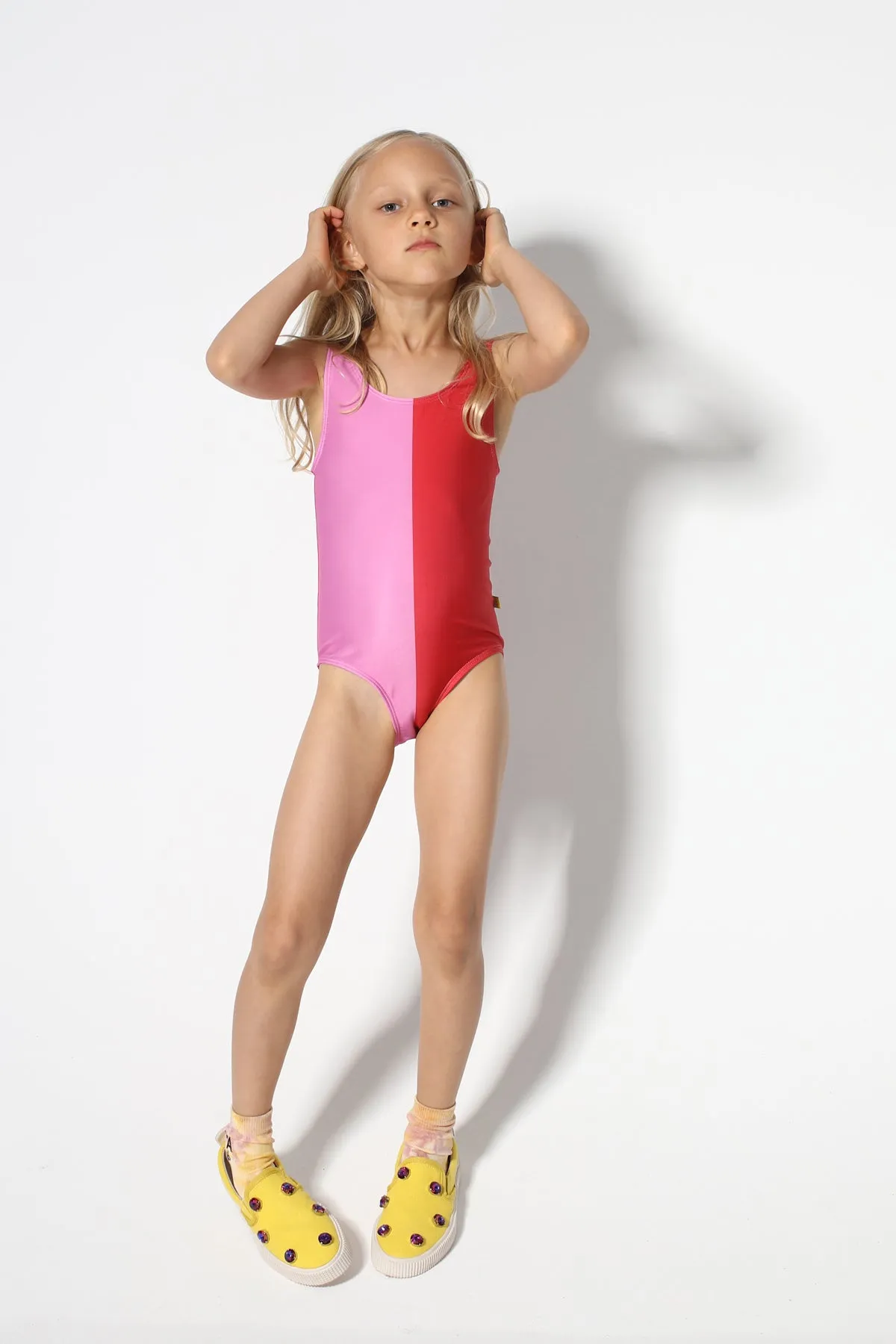 RED AND PINK SWIMSUIT