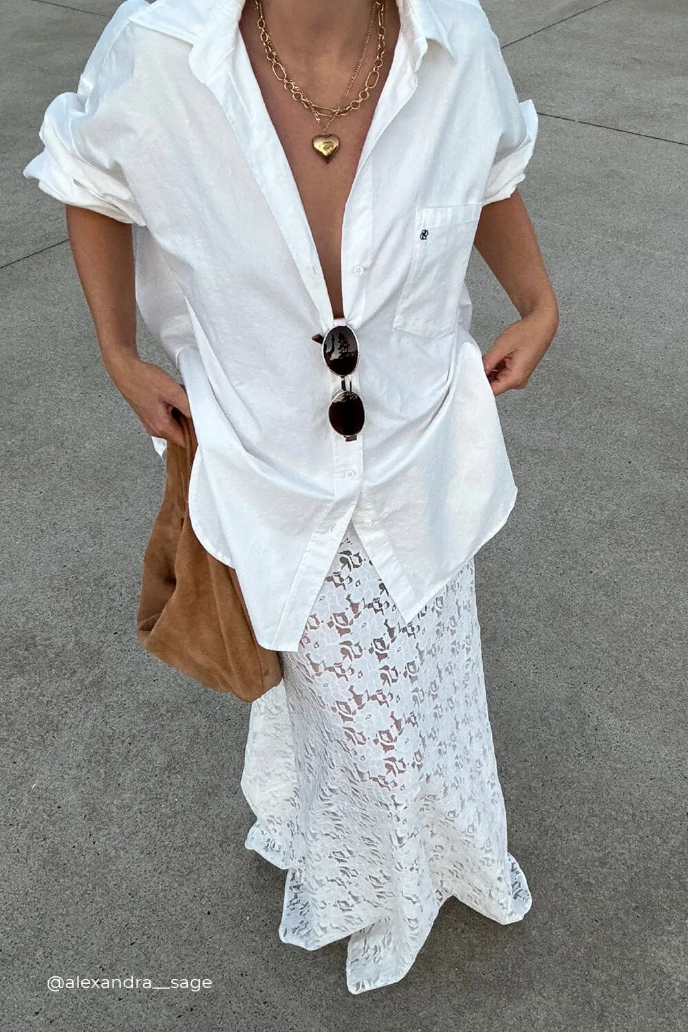 RHEA WHITE OVERSIZED COTTON SHIRT