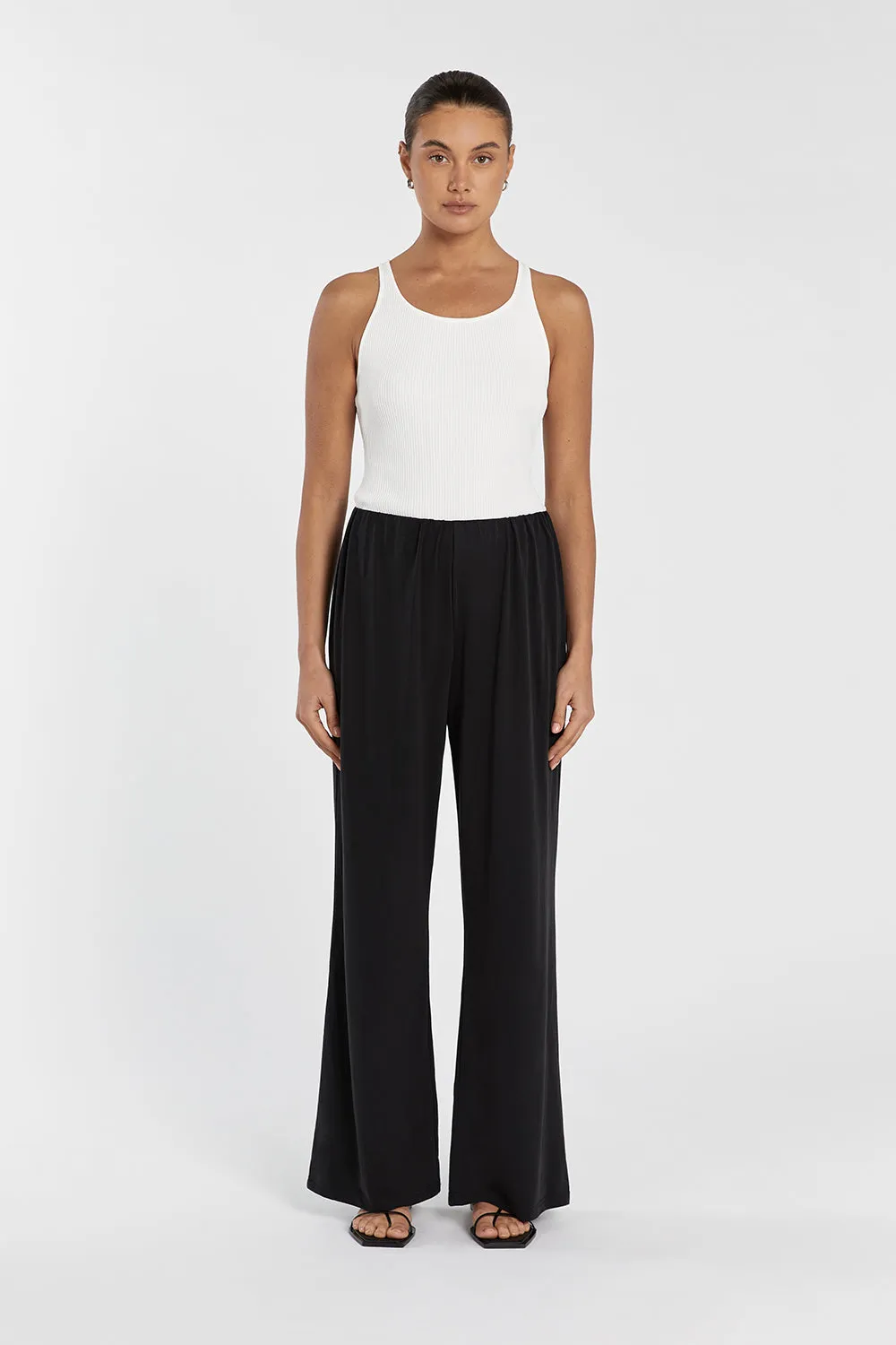 RIO CHARCOAL WIDE LEG MODAL PANT