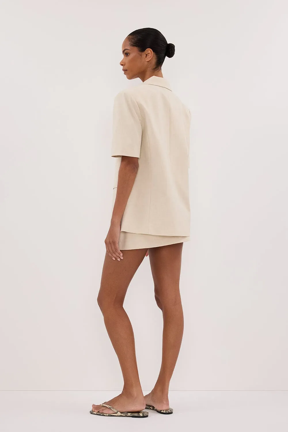 RITA SAND SHORT SLEEVE BLAZER
