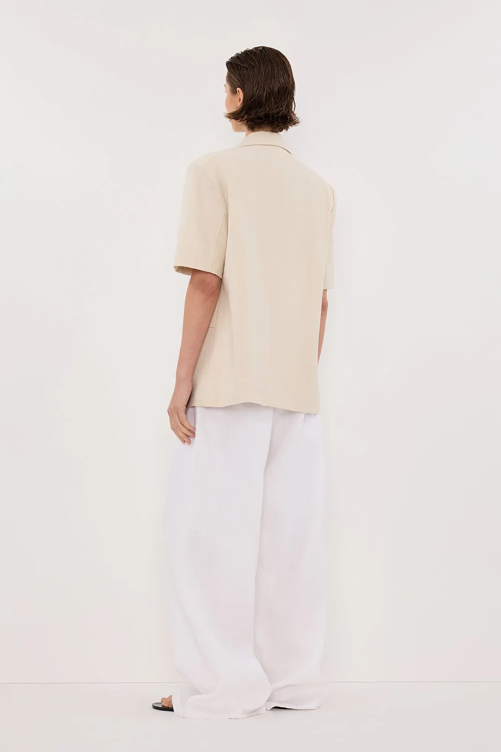 RITA SAND SHORT SLEEVE BLAZER