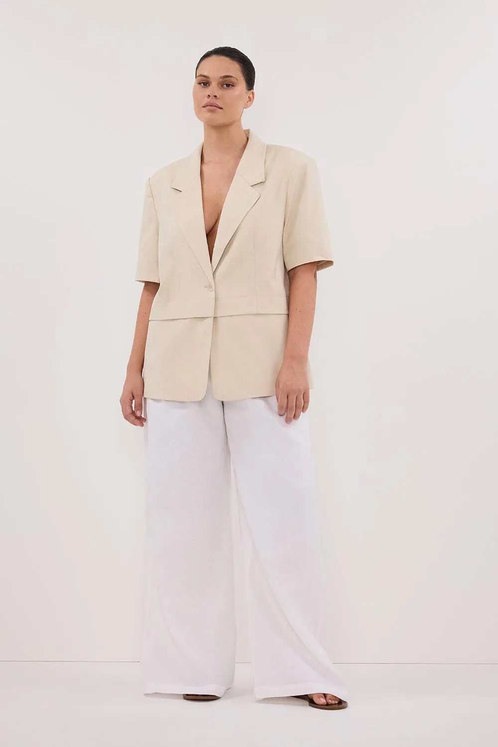 RITA SAND SHORT SLEEVE BLAZER