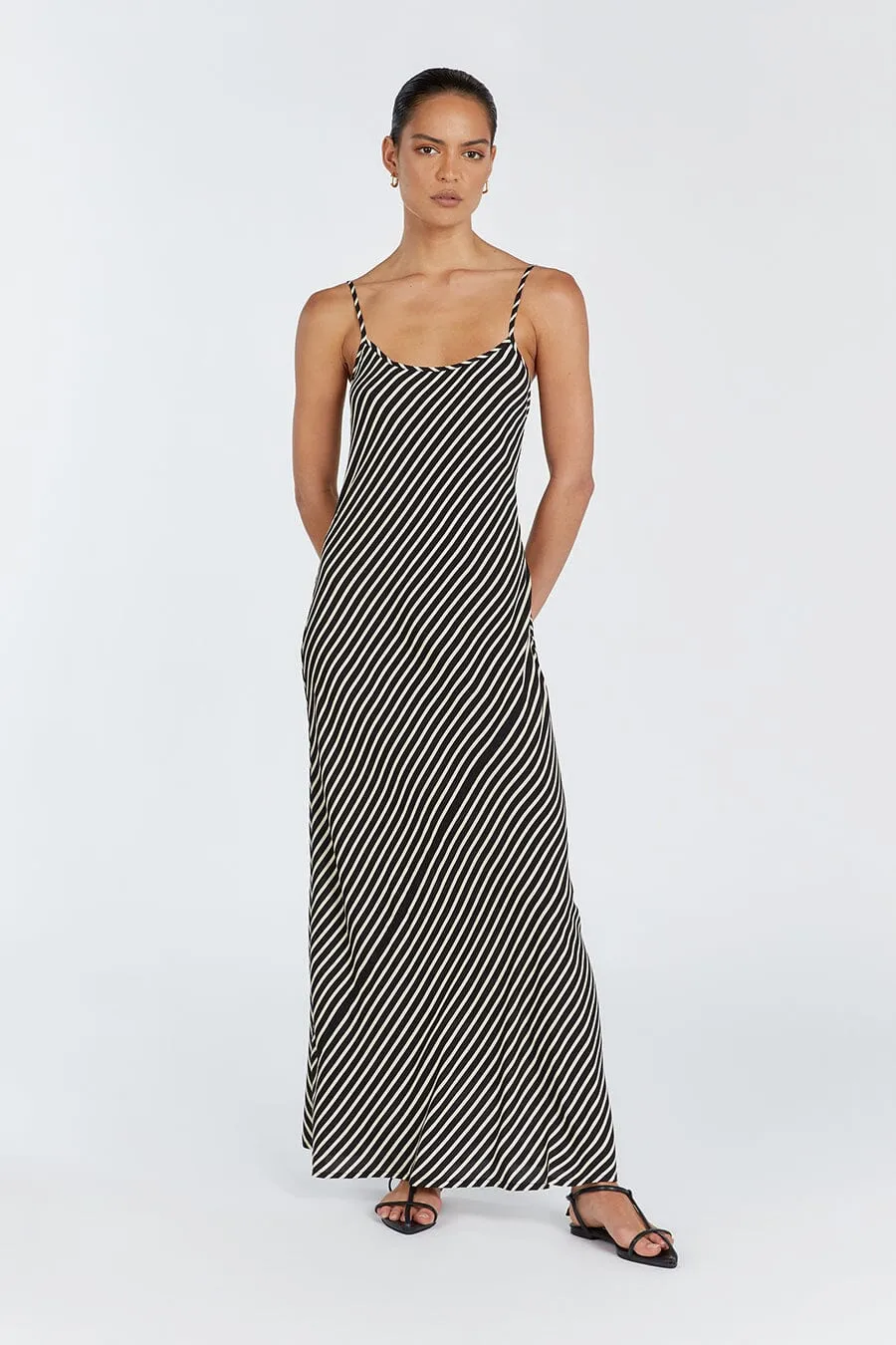 RORY STRIPE SCOOP MAXI DRESS