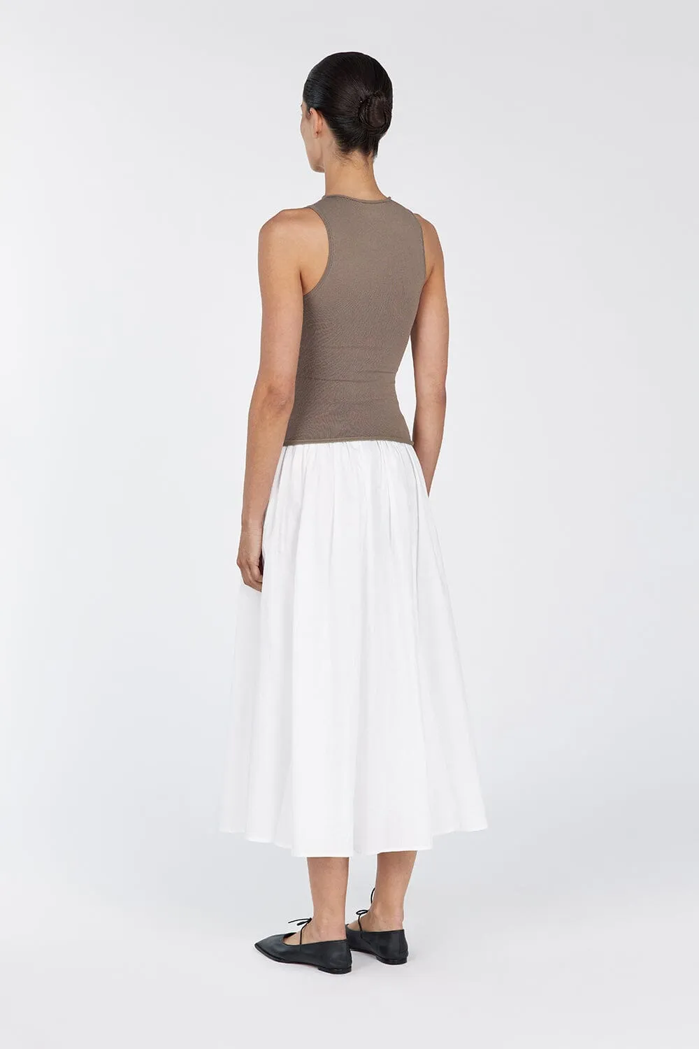 RUBY TAUPE BOAT NECK KNIT TOP