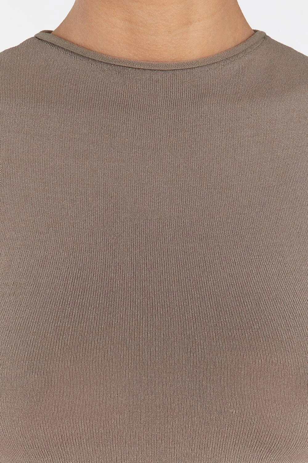 RUBY TAUPE BOAT NECK KNIT TOP