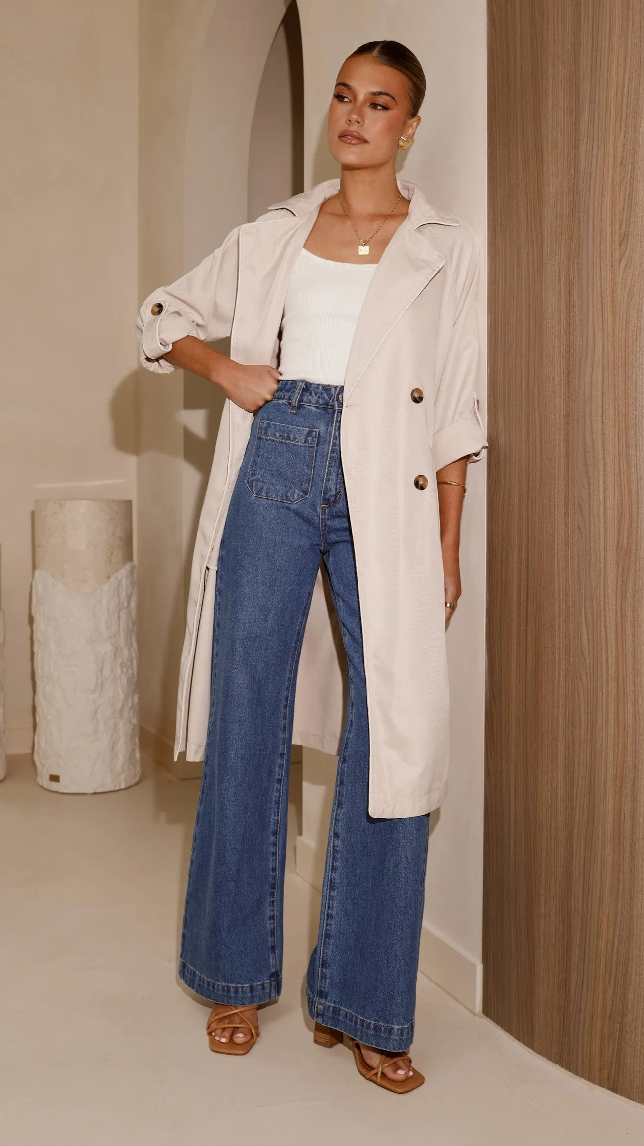Rylie Trench Coat - Sand