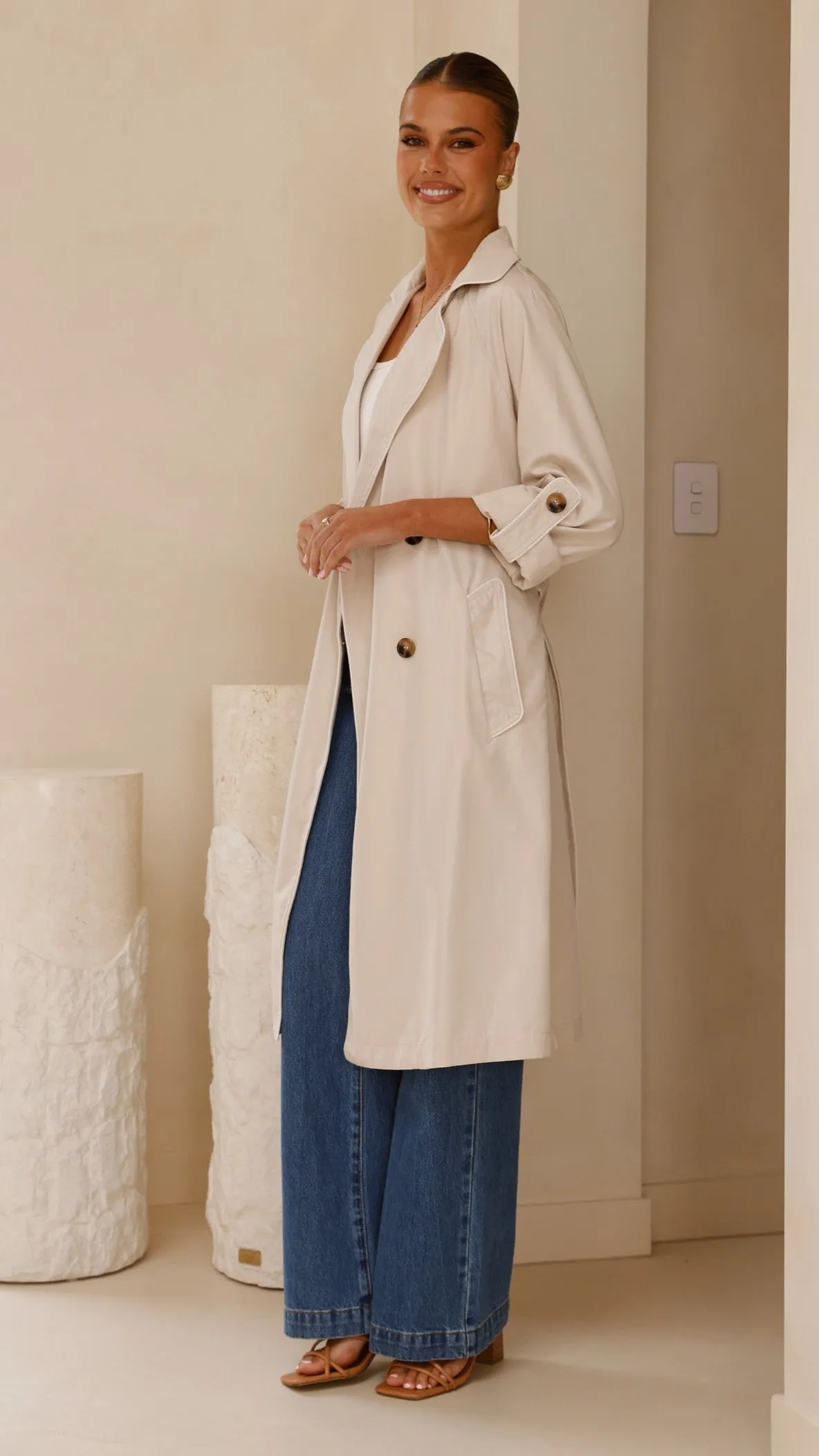 Rylie Trench Coat - Sand