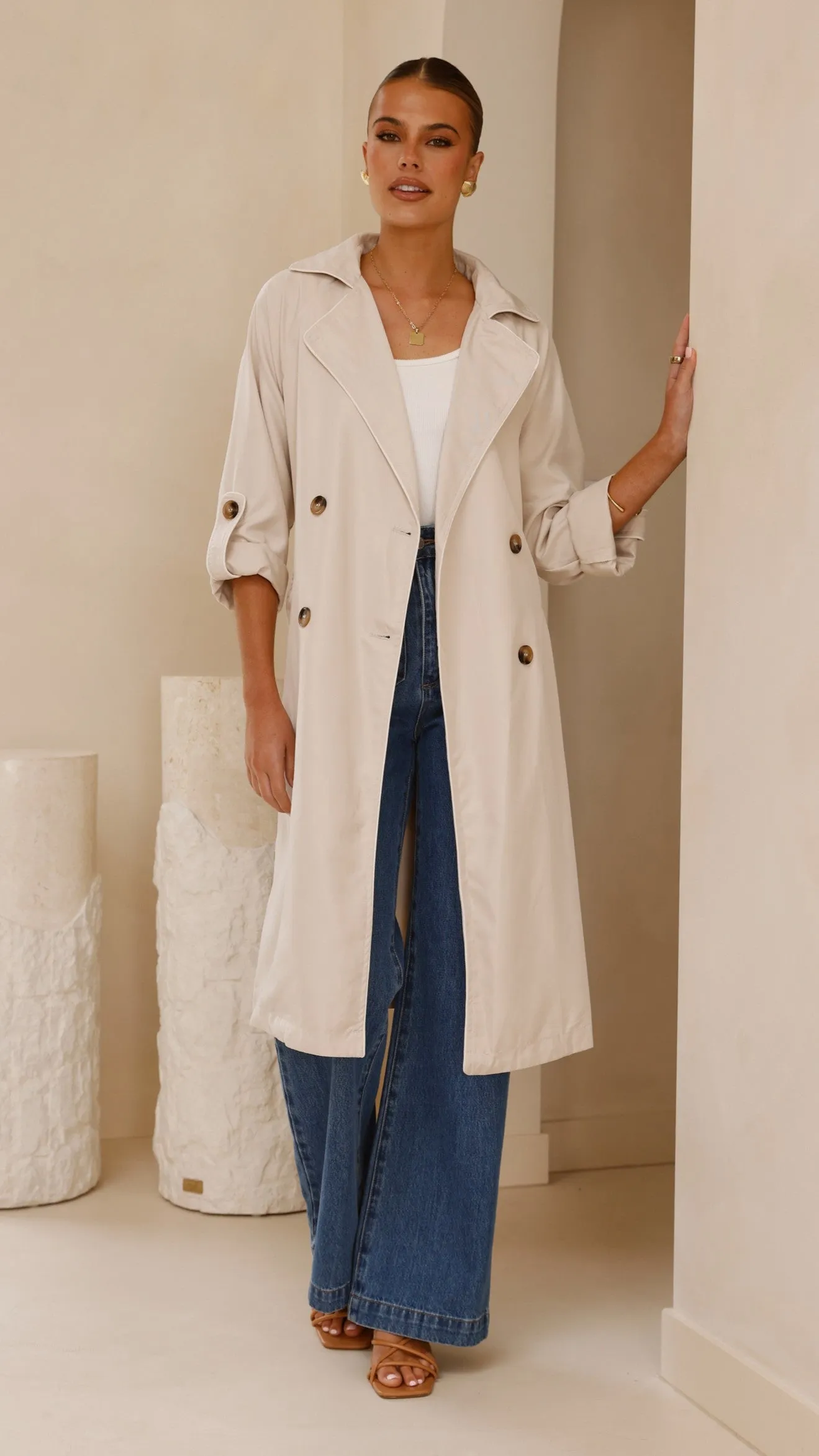 Rylie Trench Coat - Sand