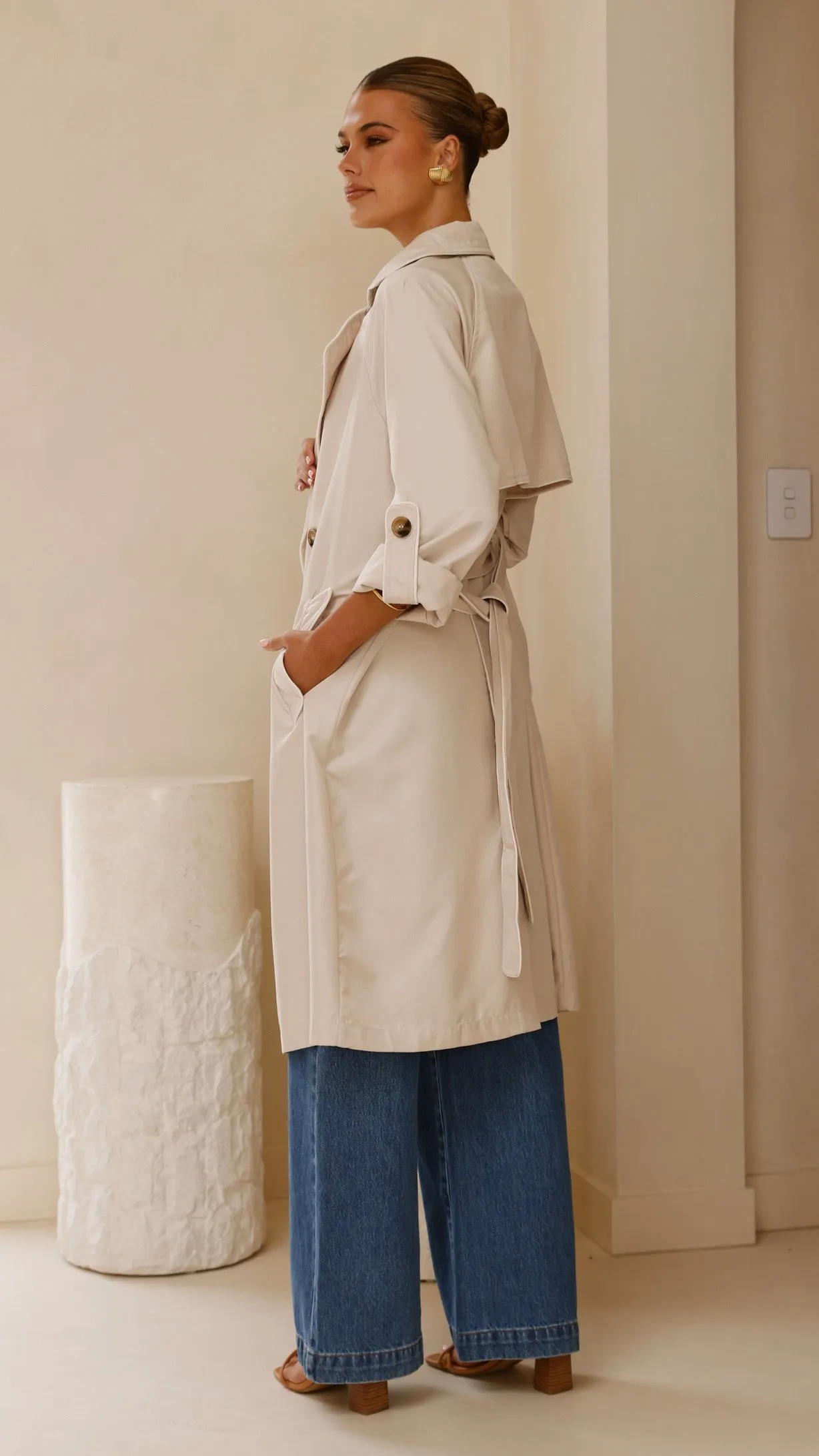 Rylie Trench Coat - Sand