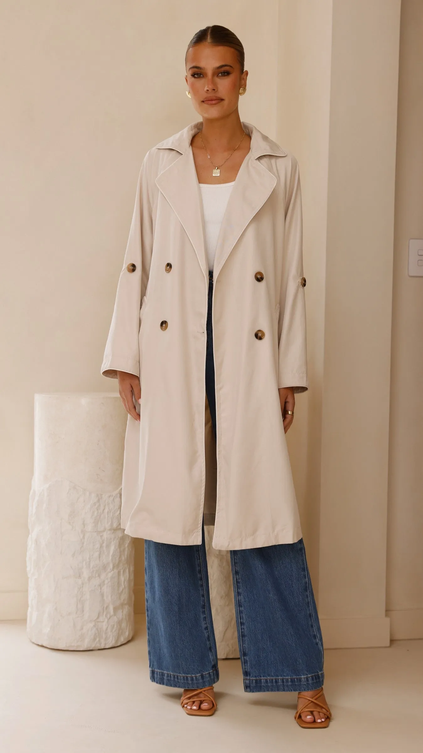 Rylie Trench Coat - Sand