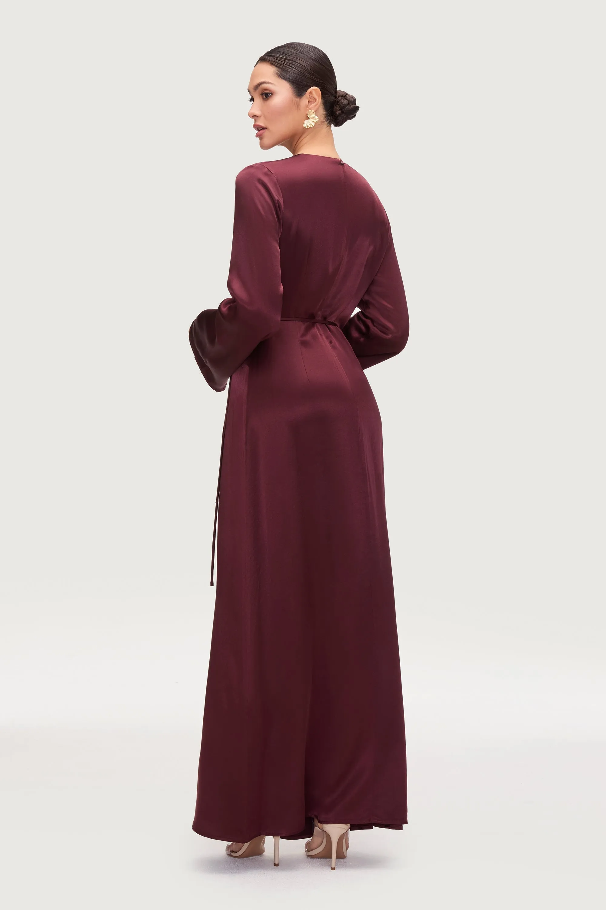 Samiya Silk Wrap Maxi Dress - Karaz