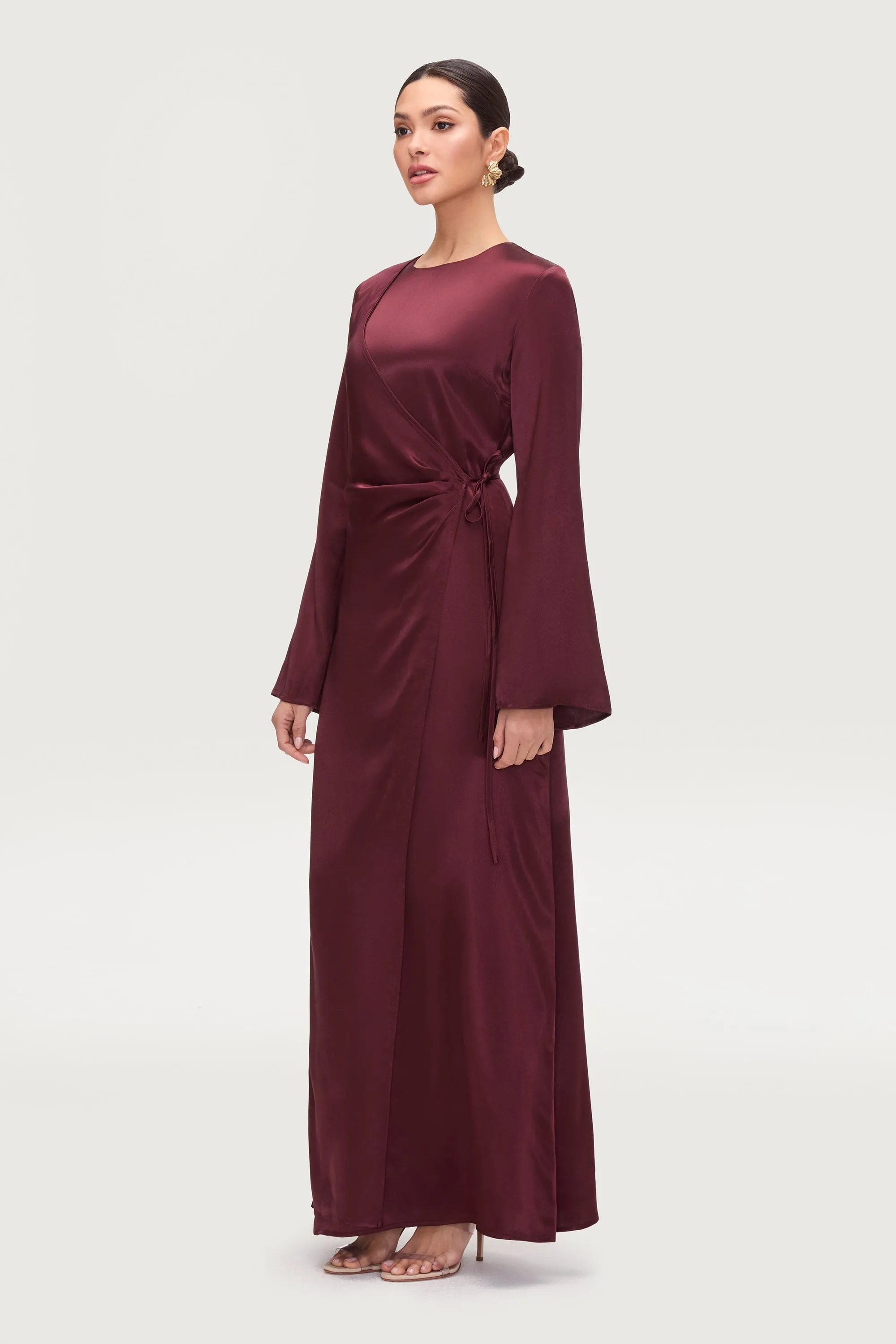 Samiya Silk Wrap Maxi Dress - Karaz