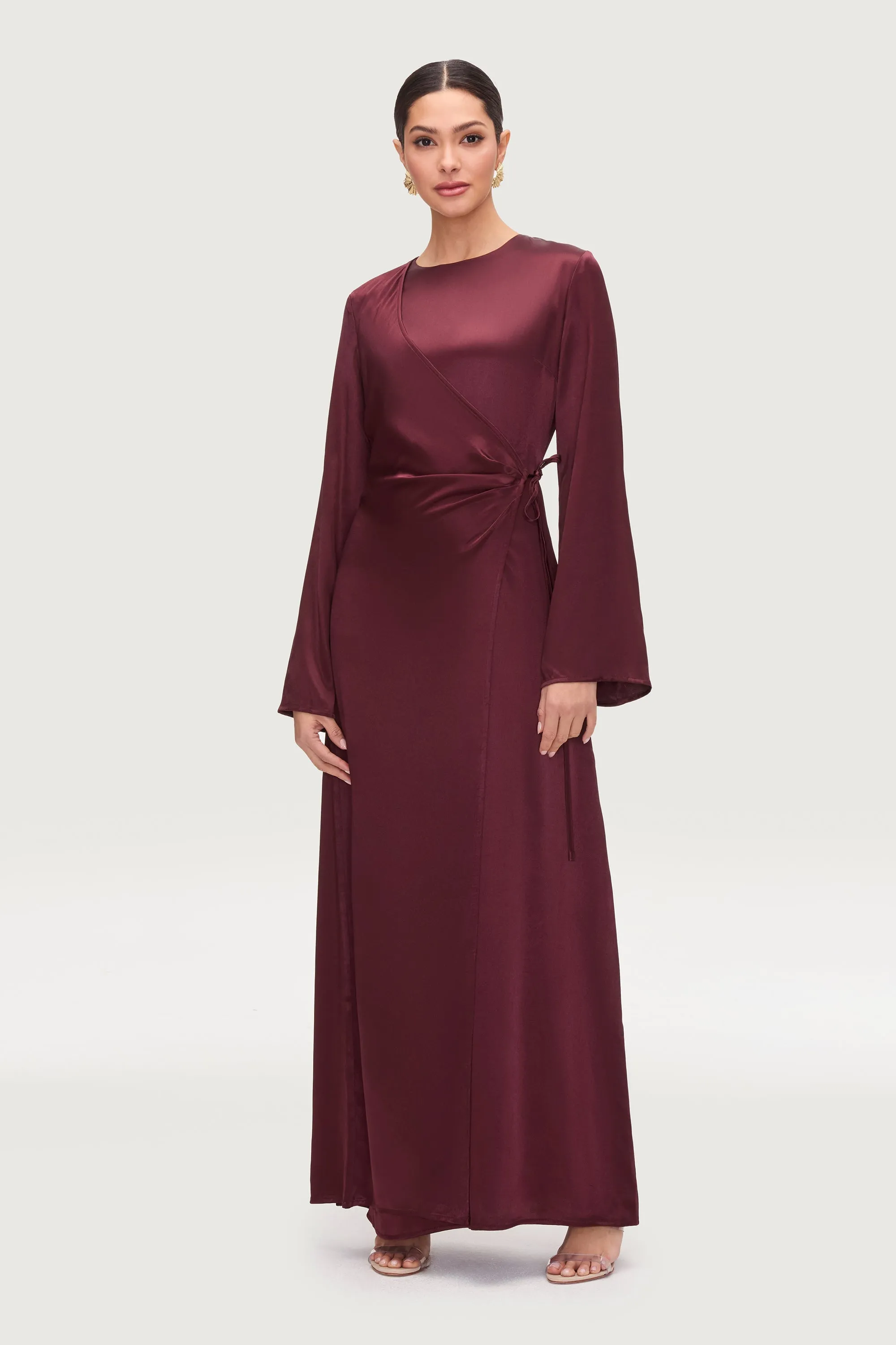 Samiya Silk Wrap Maxi Dress - Karaz