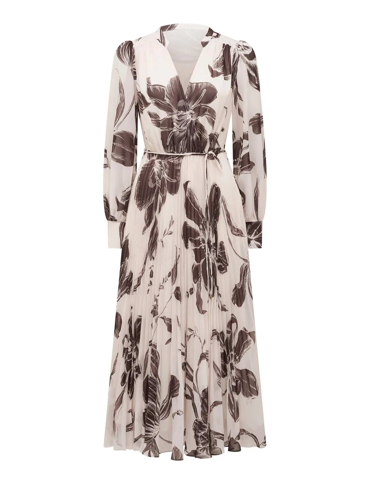 Saskia Pleat Wrap Midi Dress