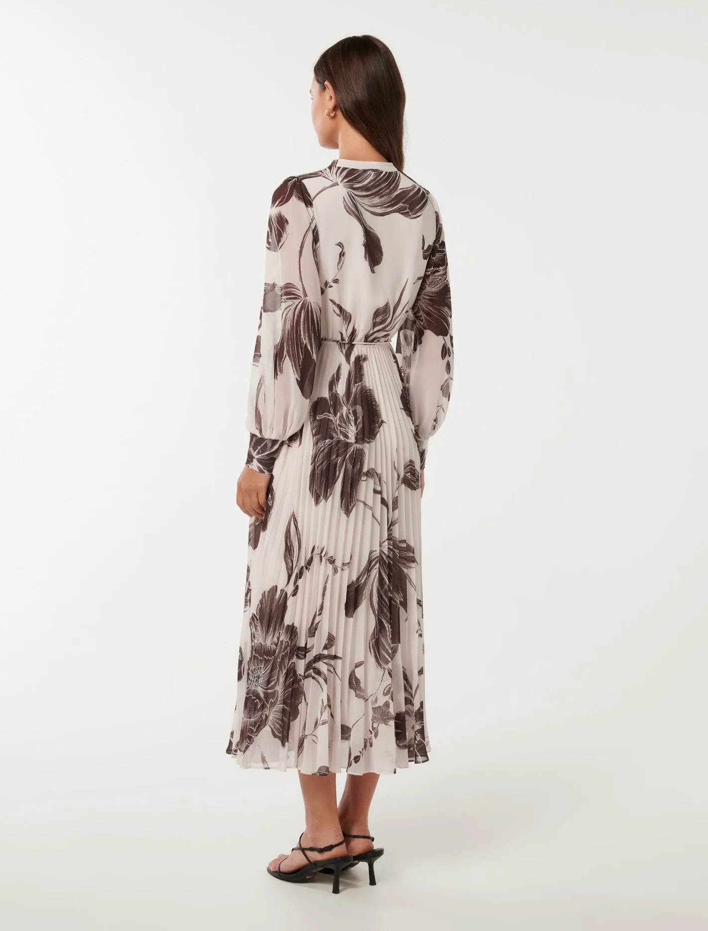 Saskia Pleat Wrap Midi Dress