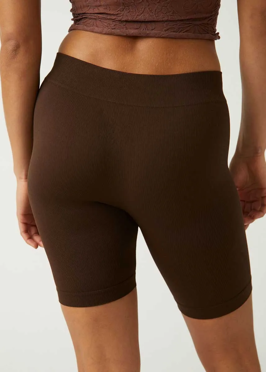 Seamless Bike Short - Chocolate Merlot