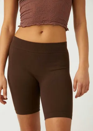 Seamless Bike Short - Chocolate Merlot