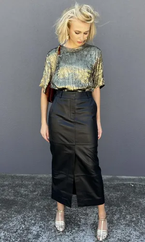 Second Female Maxi Leather Skirt