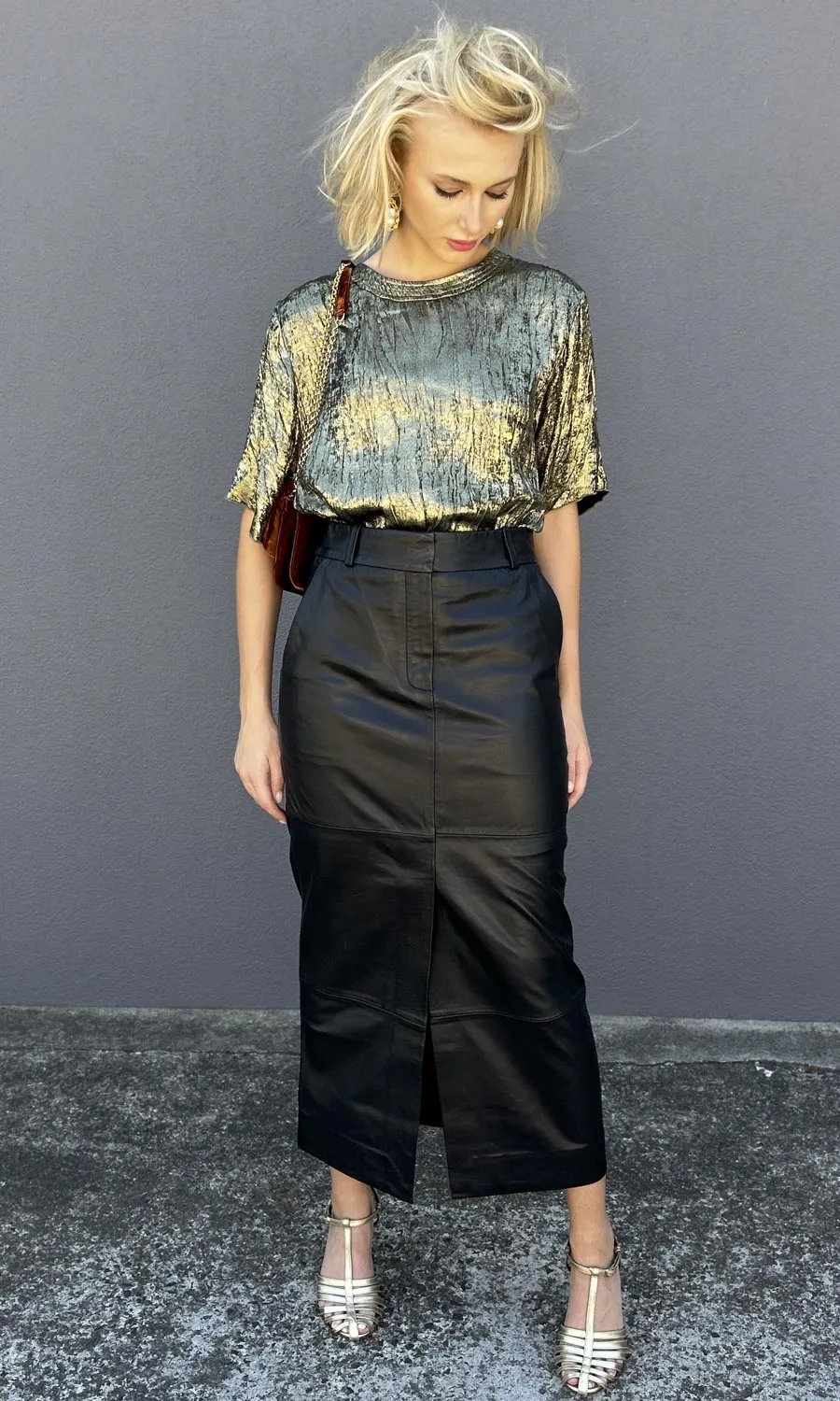 Second Female Maxi Leather Skirt