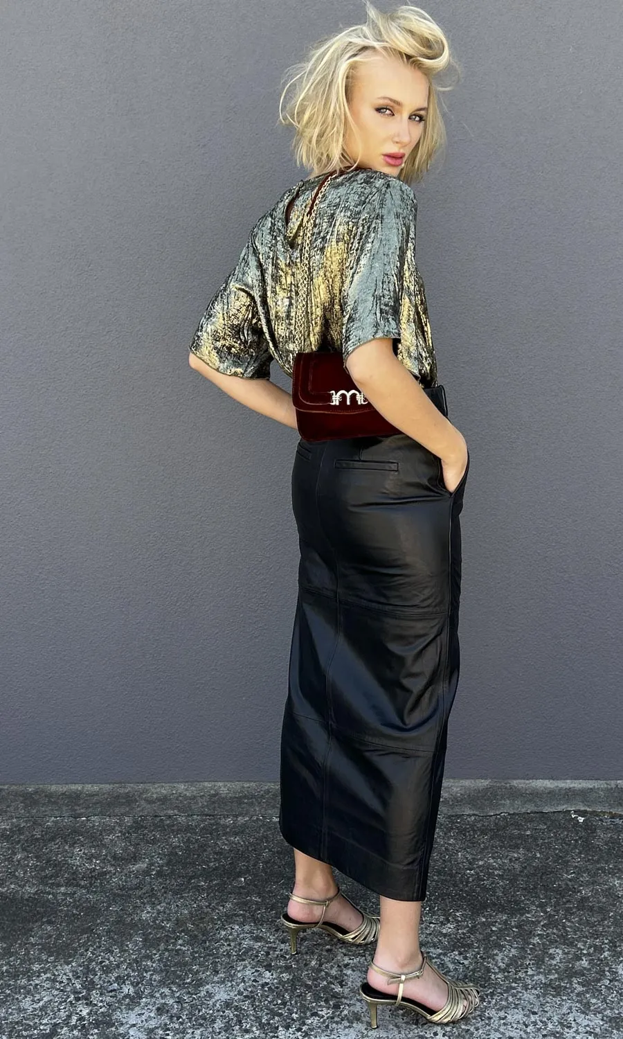 Second Female Maxi Leather Skirt