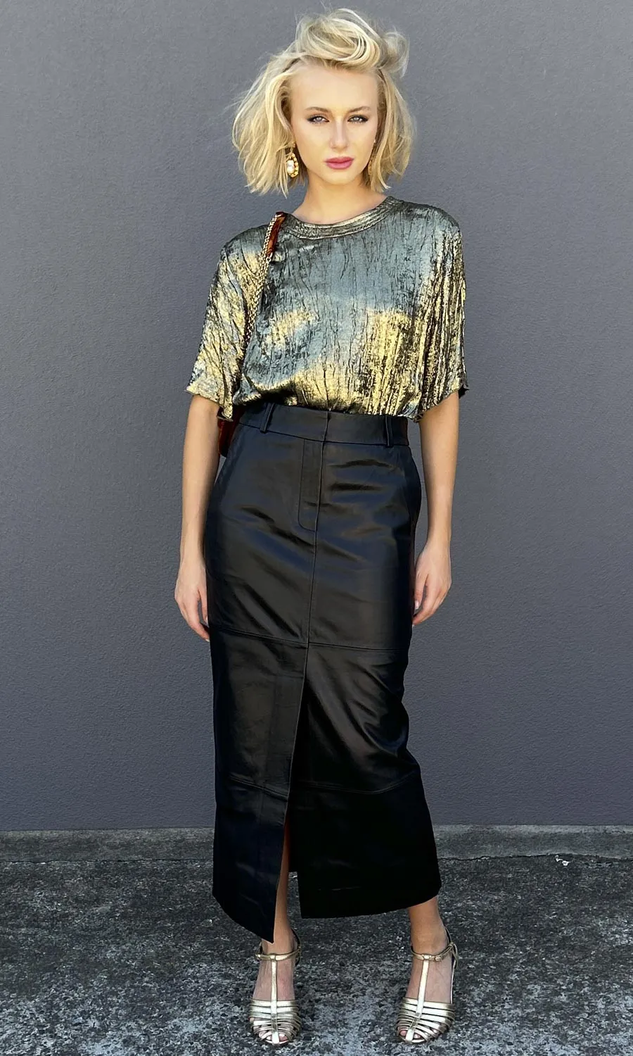 Second Female Maxi Leather Skirt