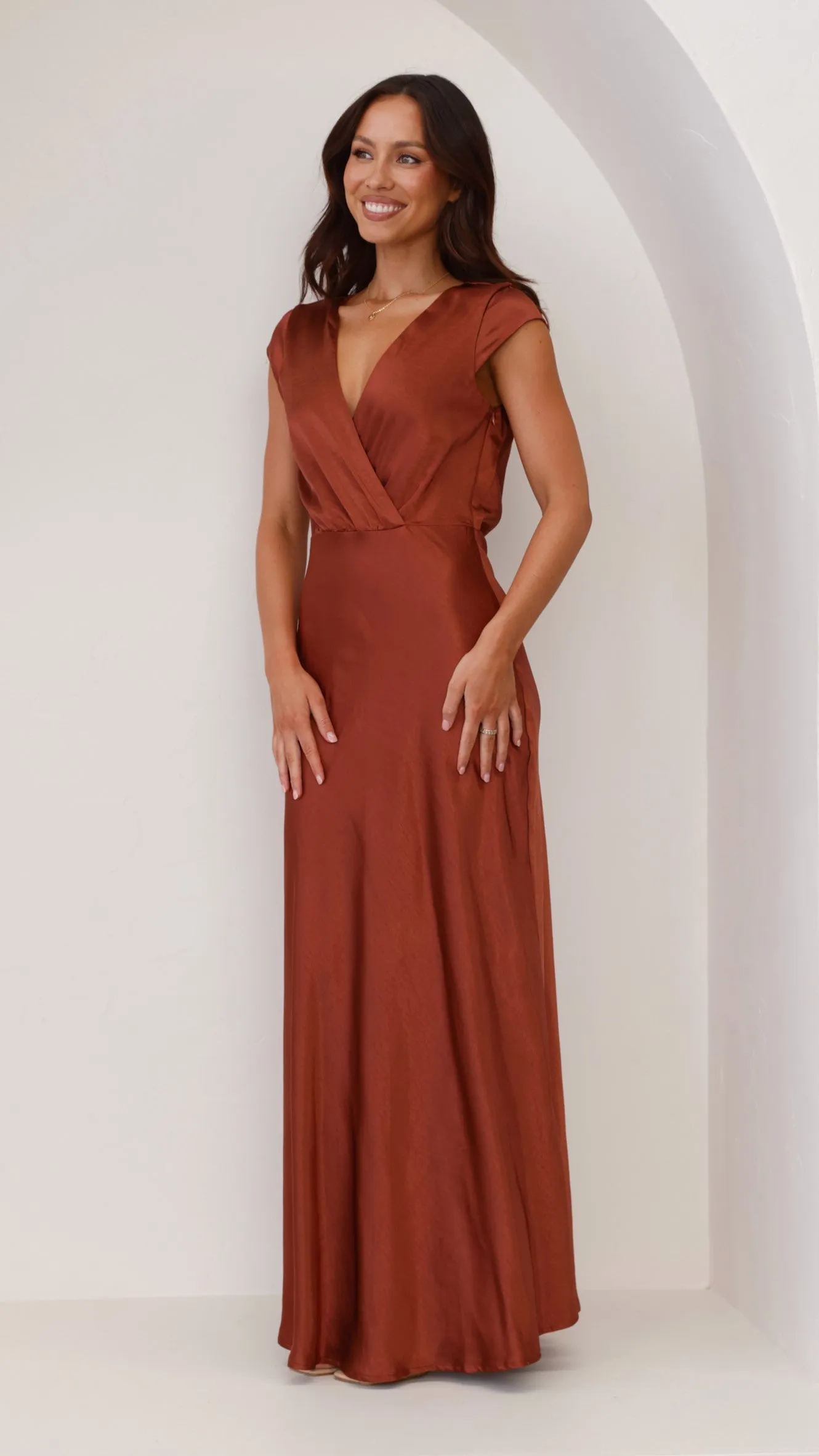 Selma Maxi Dress - Rust