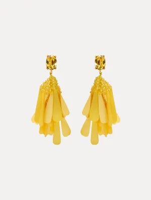 Sequin Petal Clip-On Earrings