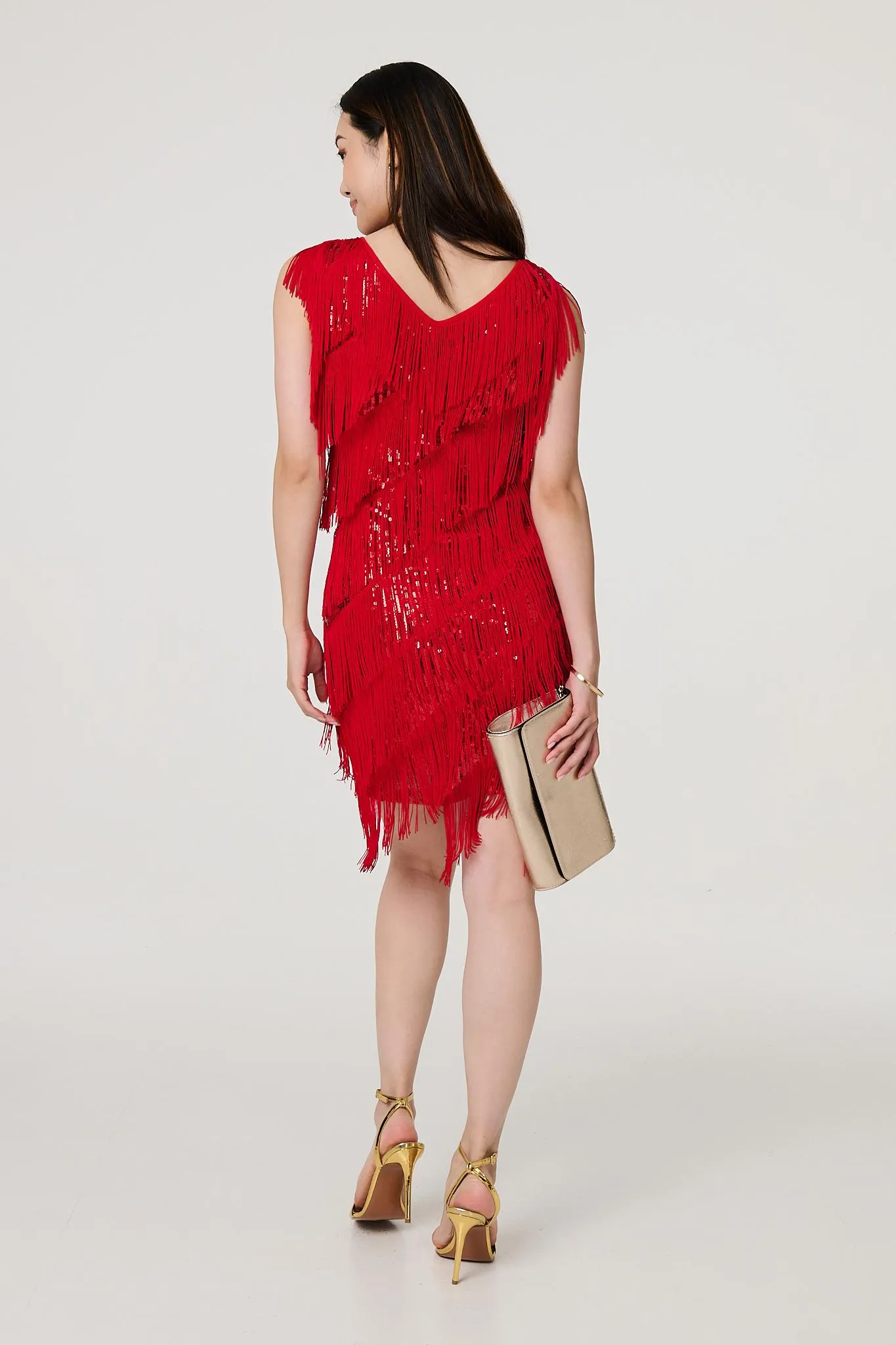 Sequin Tassel Fringed Mini Dress