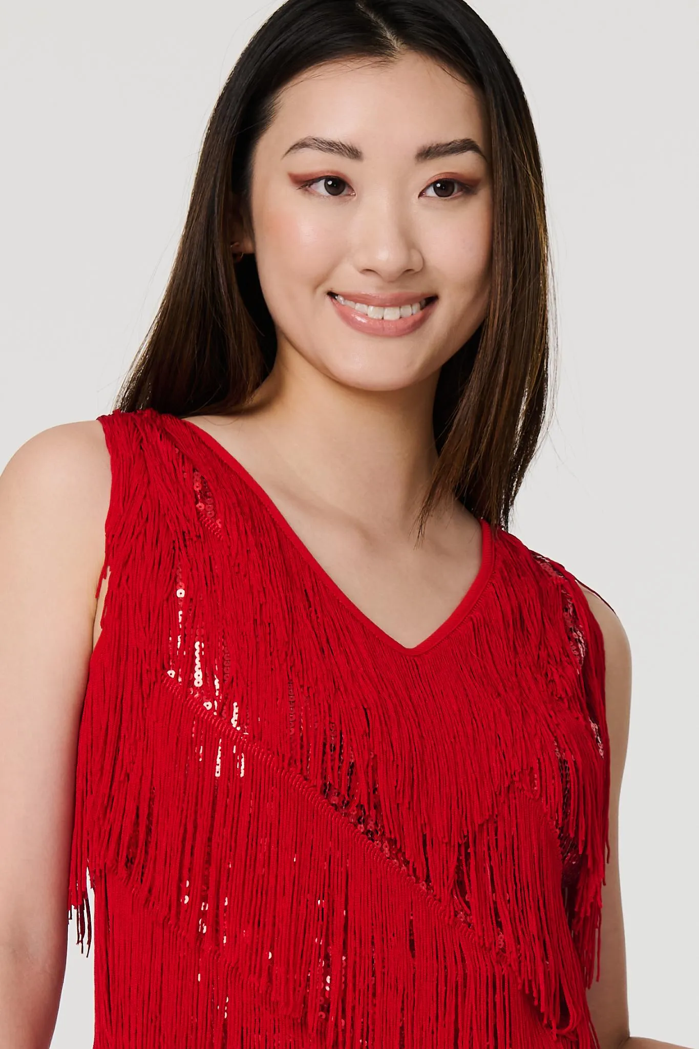 Sequin Tassel Fringed Mini Dress