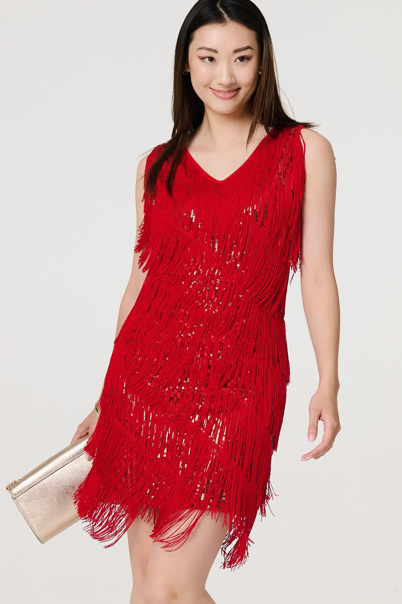 Sequin Tassel Fringed Mini Dress