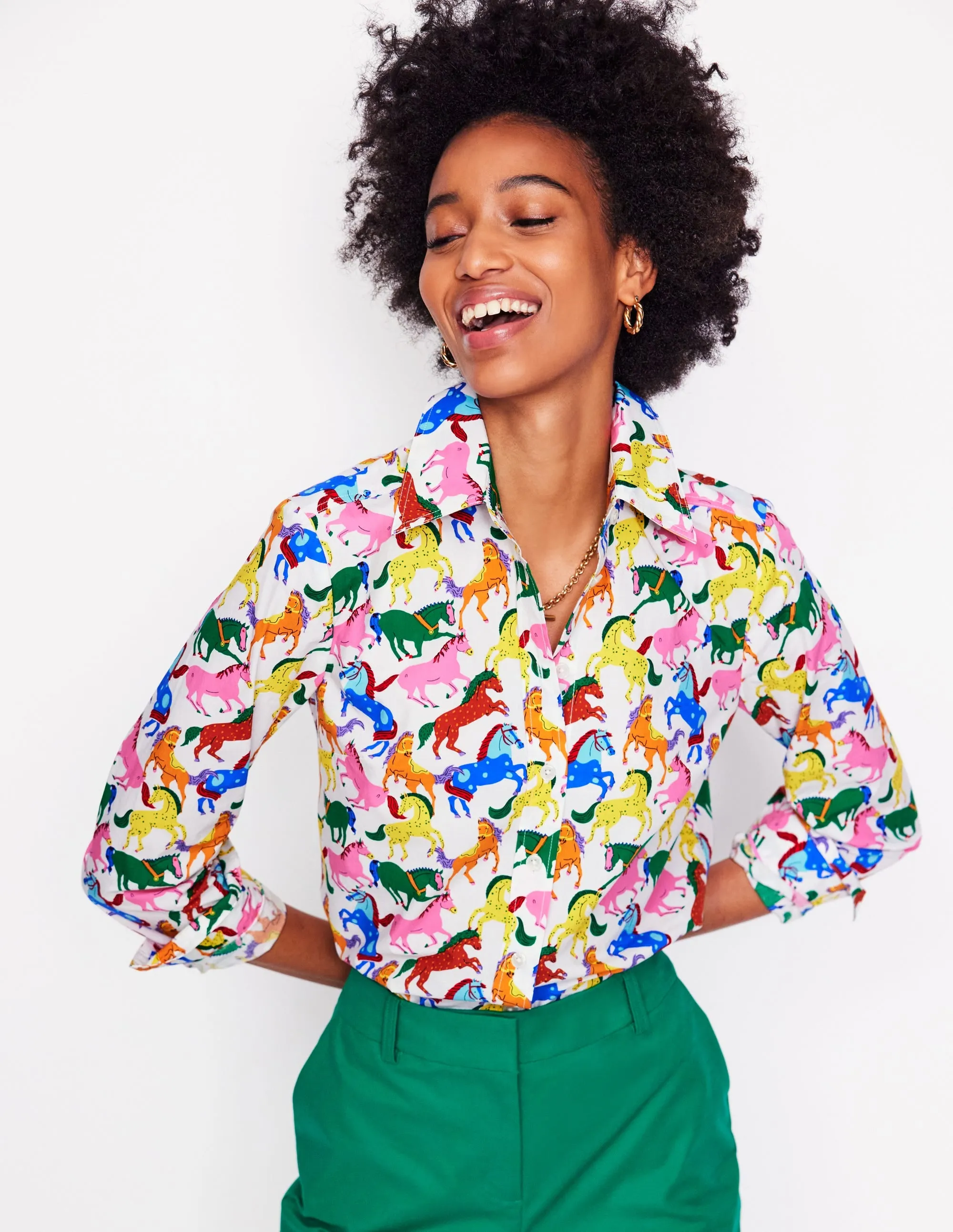 Sienna Cotton Shirt-Multi. Pony Club
