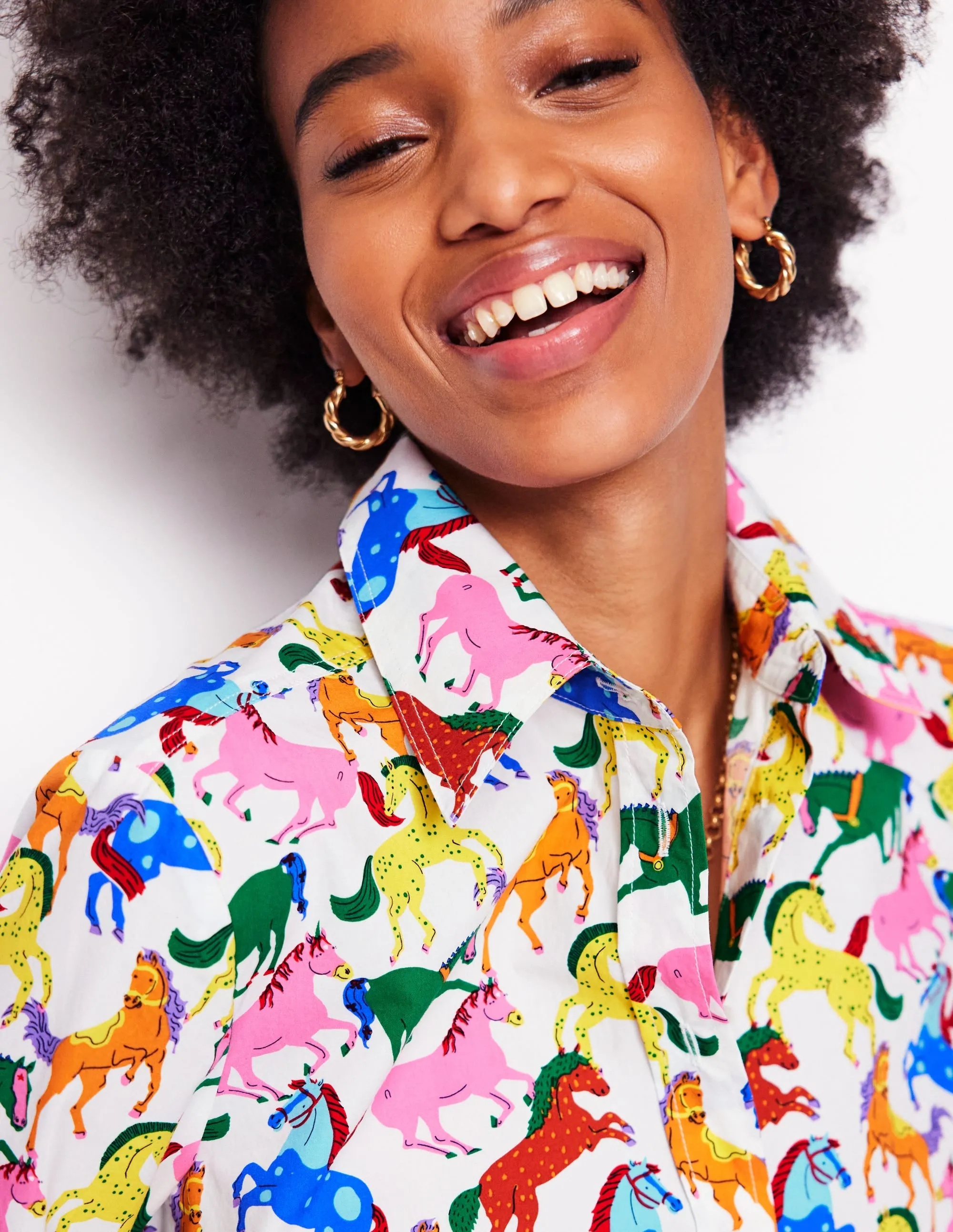 Sienna Cotton Shirt-Multi. Pony Club