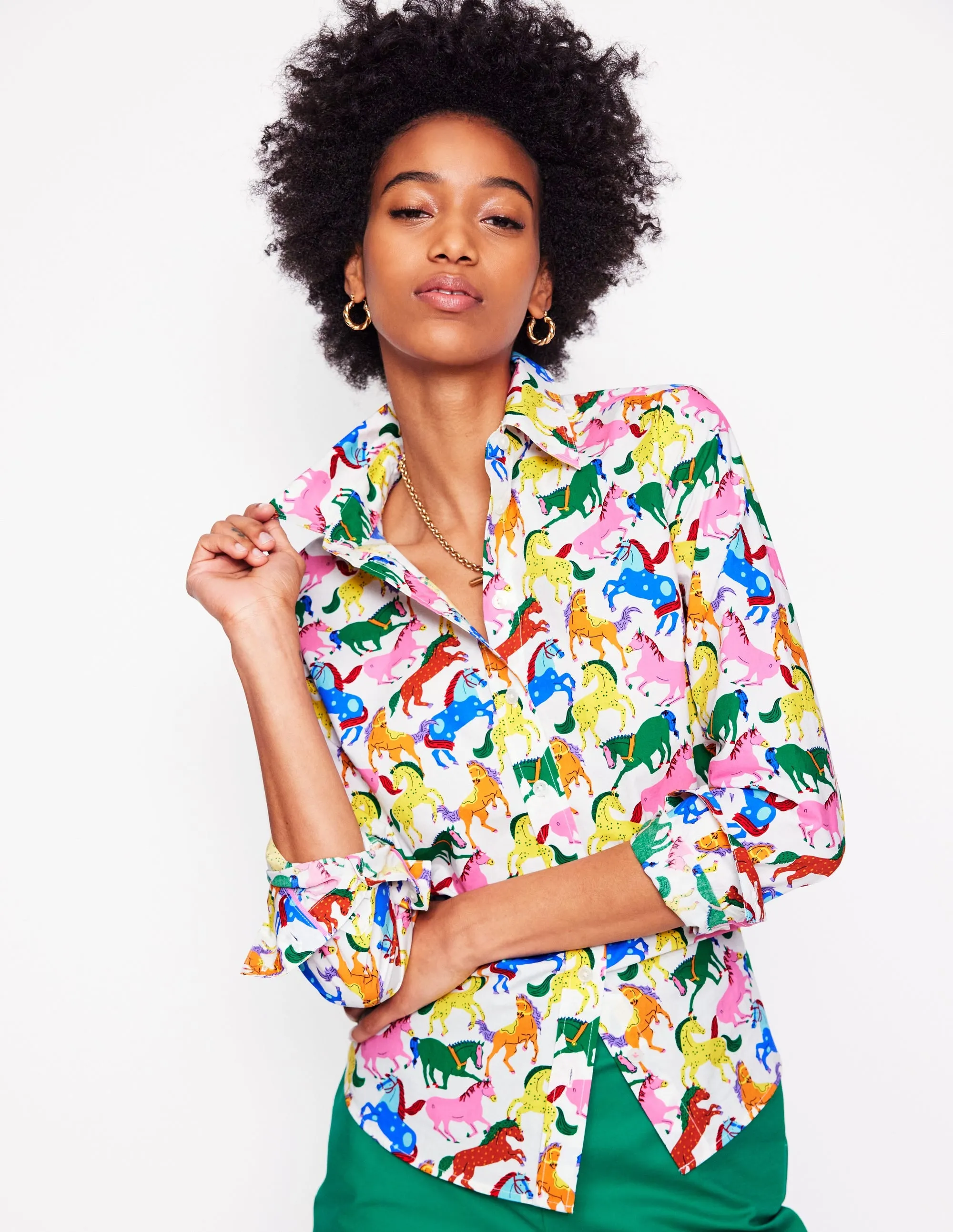 Sienna Cotton Shirt-Multi. Pony Club